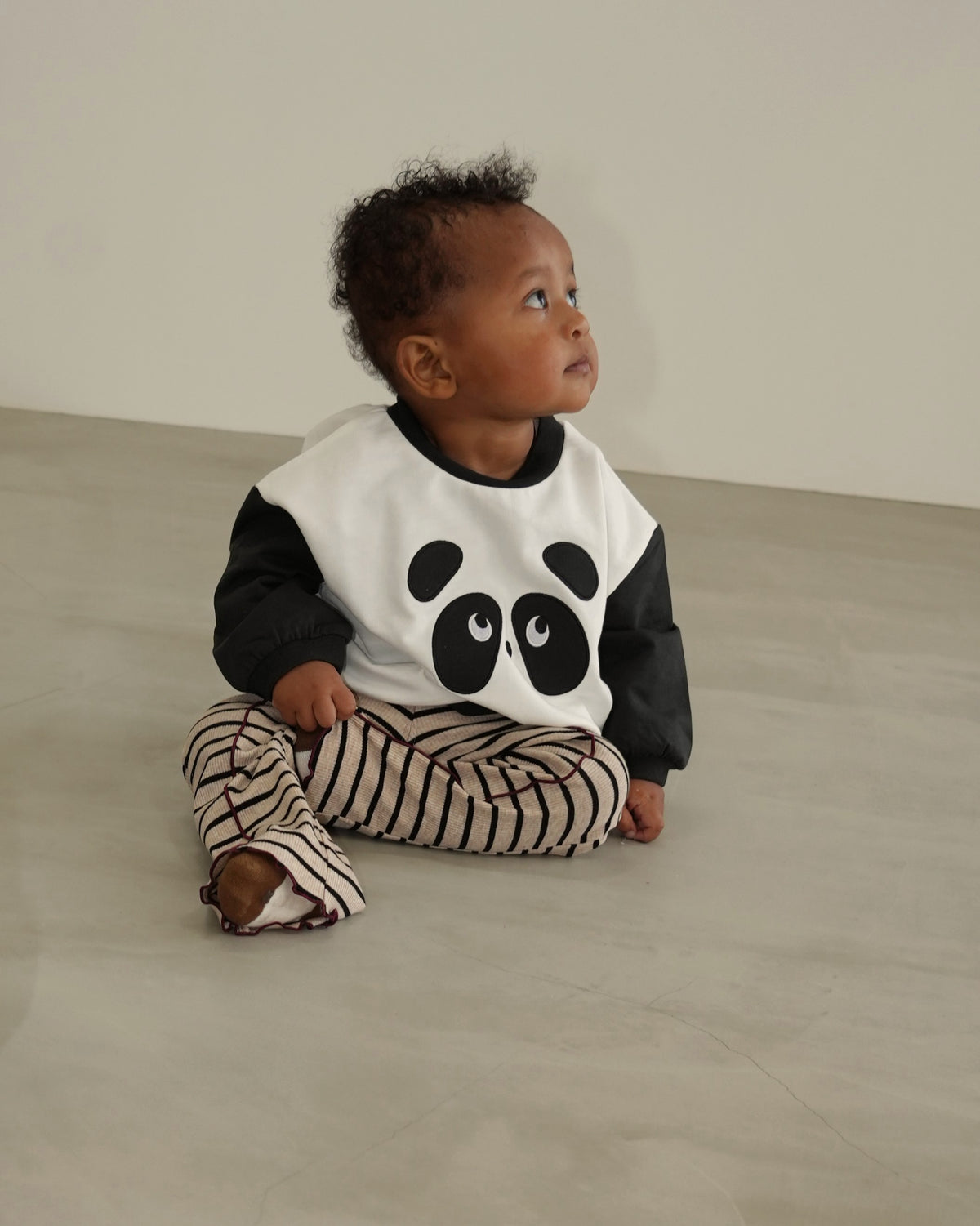 Bicolor Animal Face Sweatshirt【110369】 (black)