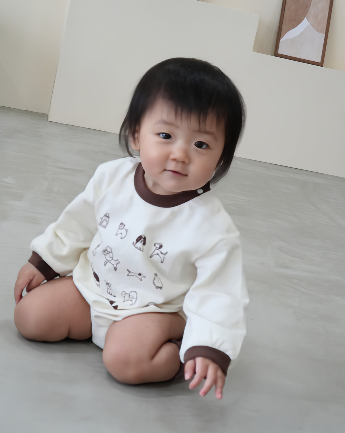 【110375】 (white) Doggie Romper