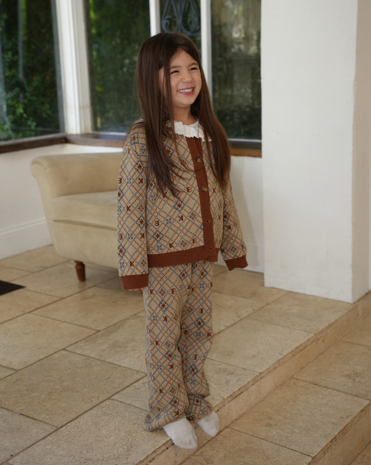 Pixel Art Knit Pants【110606】
