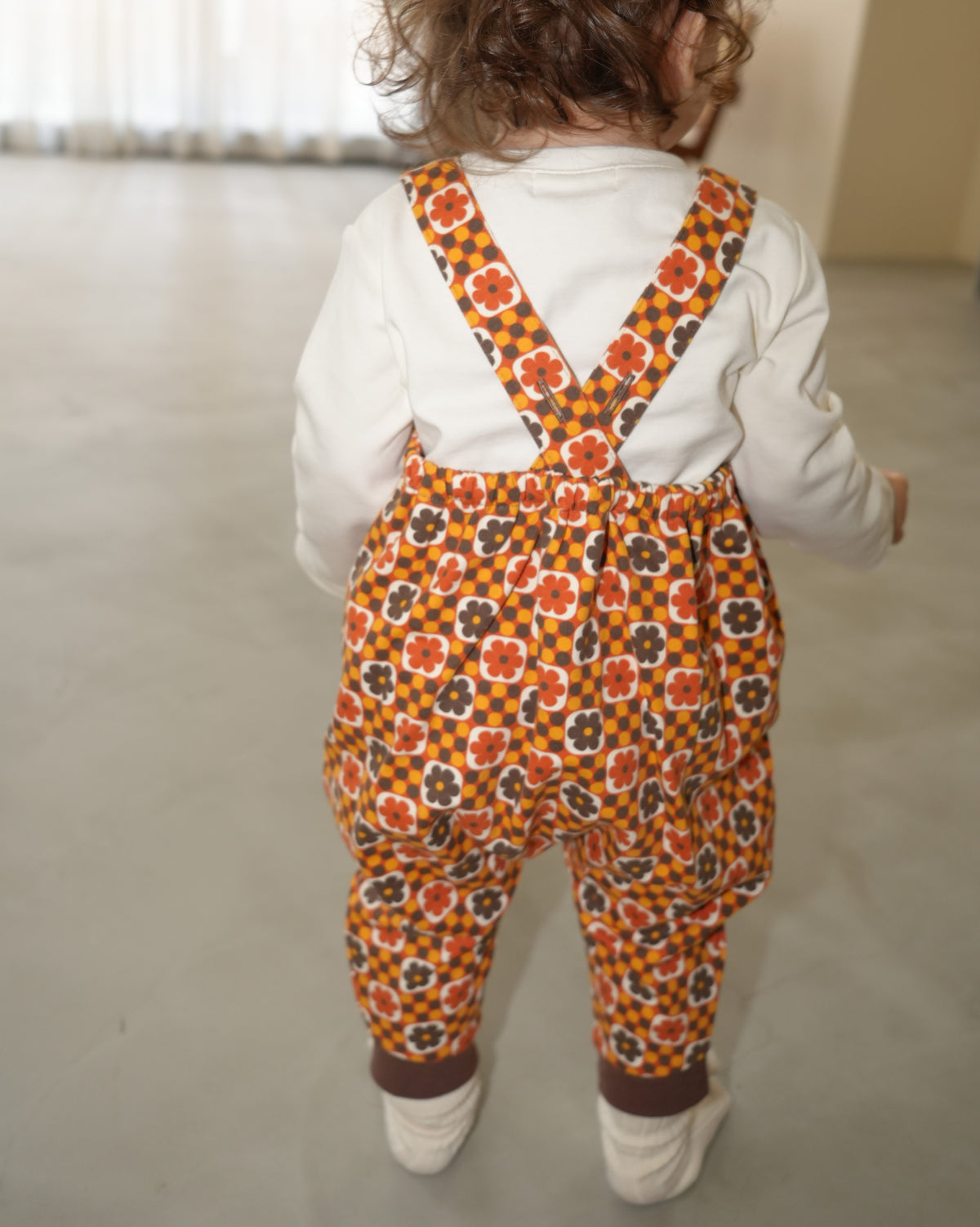 Retro Dot Flower Salopette【110305】
