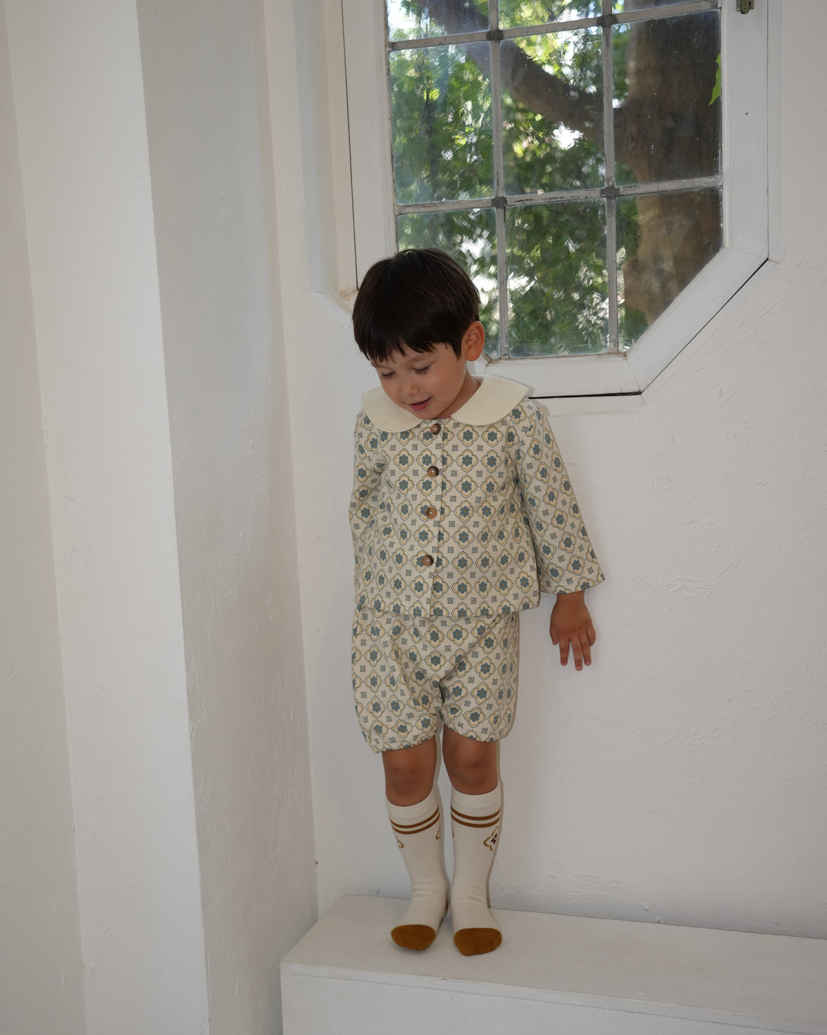 Vintage Tile Pattern Set Up【110507】 (blue)