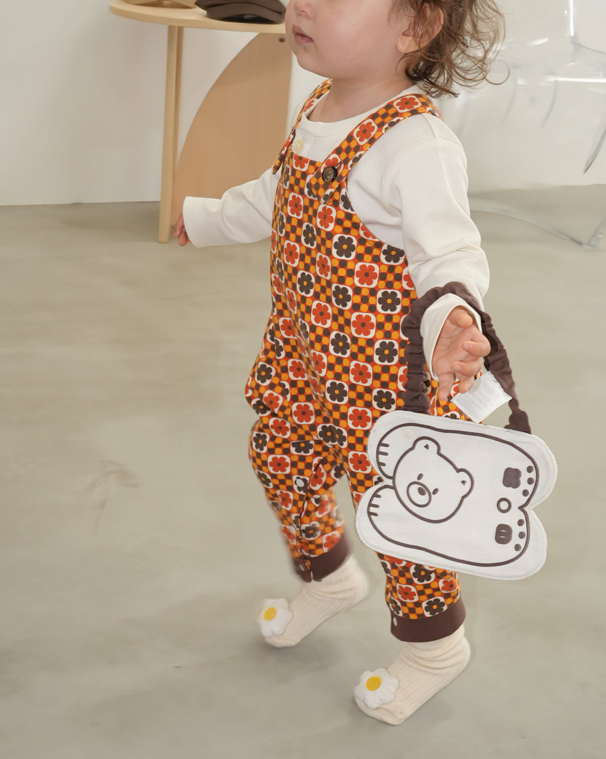 Retro Dot Flower Salopette【110305】
