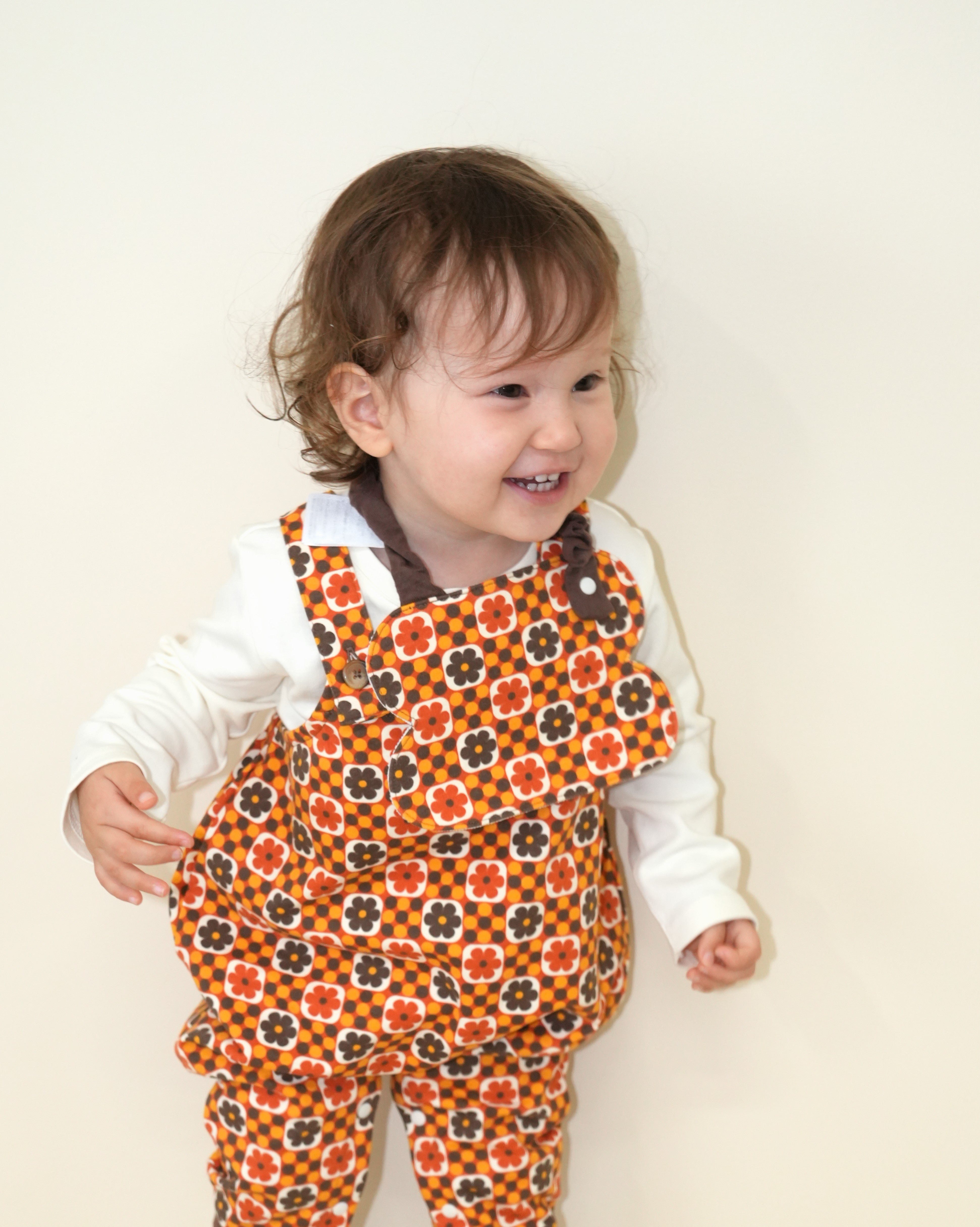 Retro Dot Flower Reversible Bib【110309】