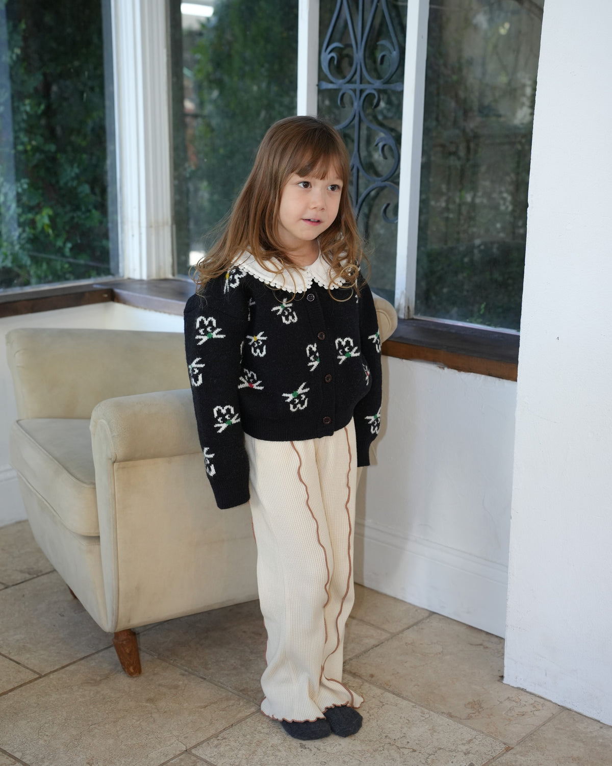Cat Face Knit Cardigan【110608】