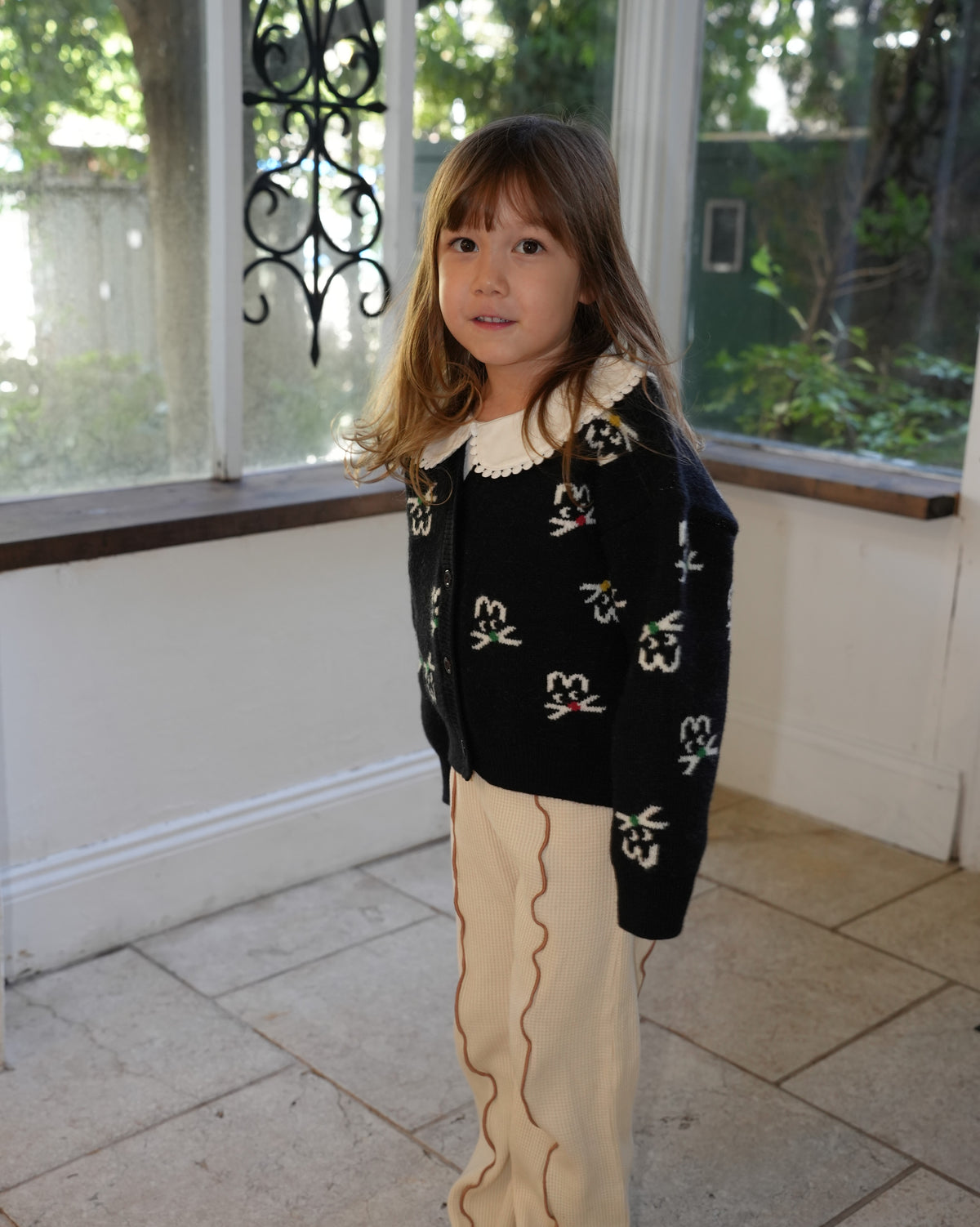 Cat Face Knit Cardigan【110608】