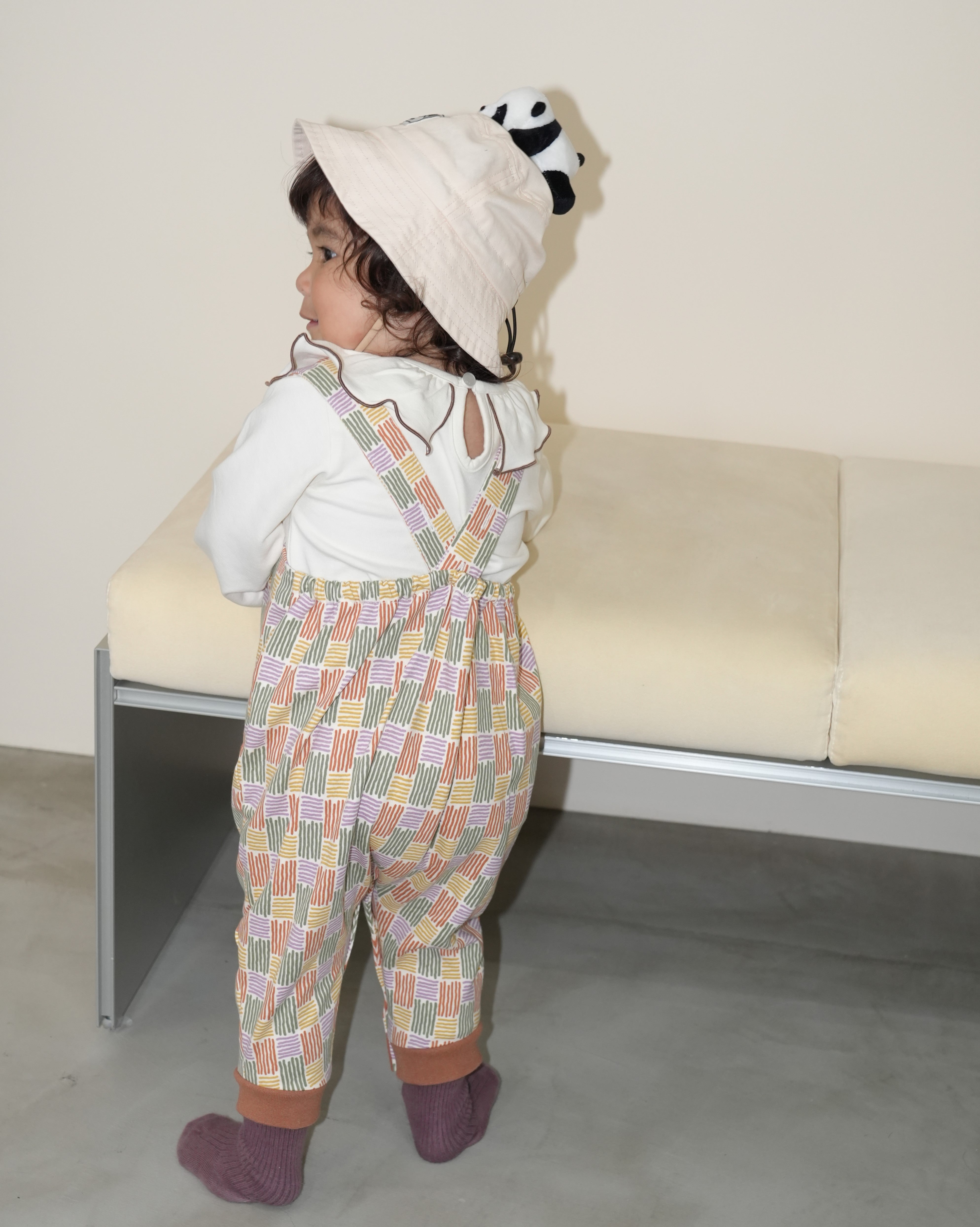 Hand-Drawn Stripe Overalls【110349】