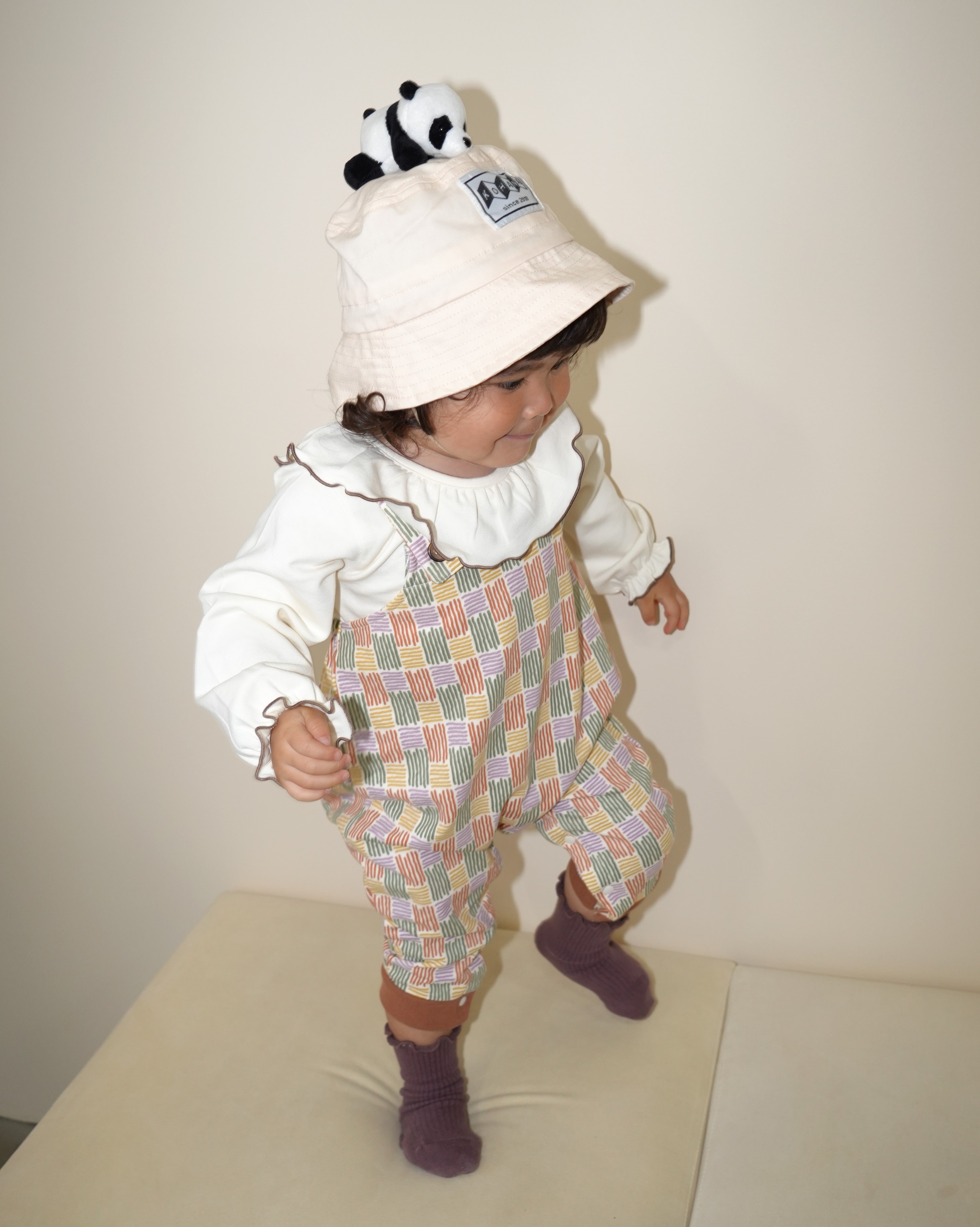 Hand-Drawn Stripe Overalls【110349】