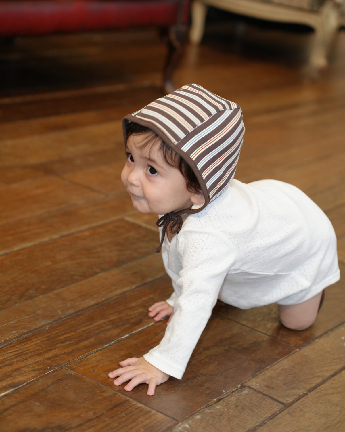 All-Over Print Bonnet【110510】 (brown)