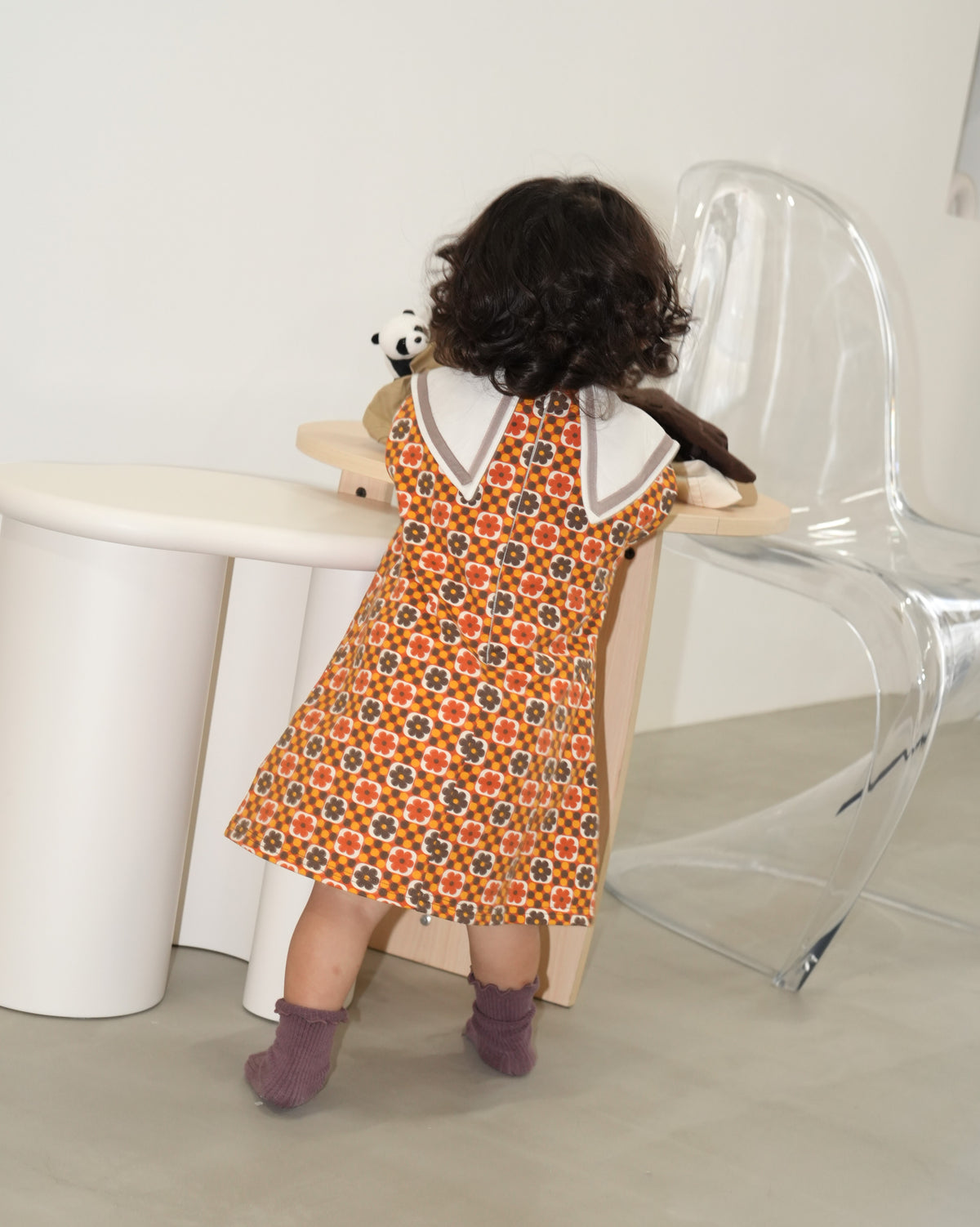 Retro Dot Flower Sleeveless Dress【110303】