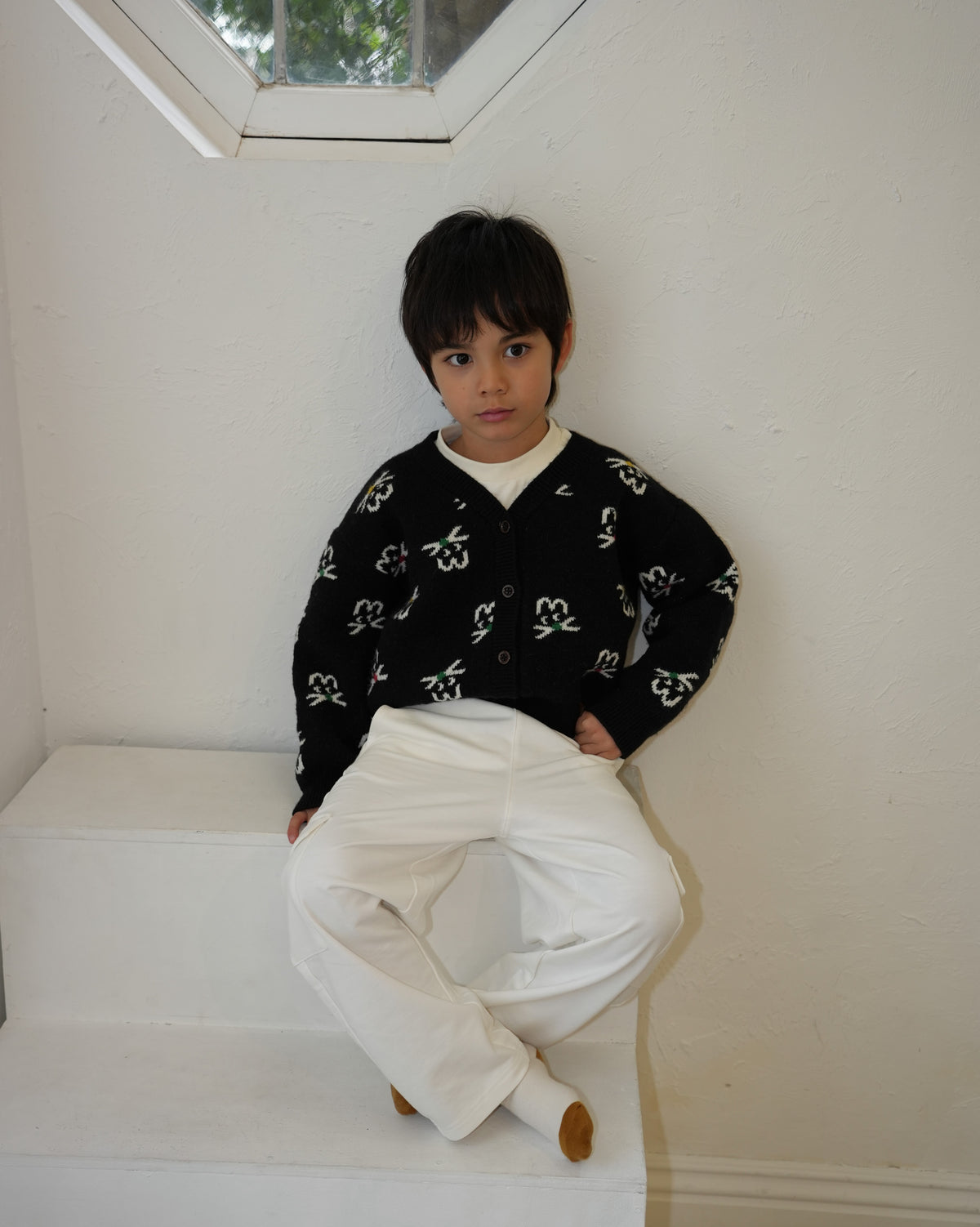Cat Face Knit Cardigan【110608】