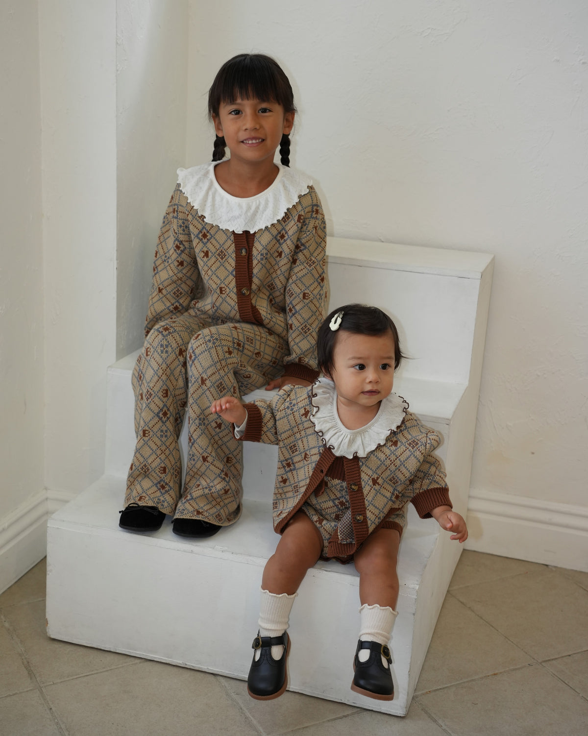Pixel Art Knit Rompers【110604】
