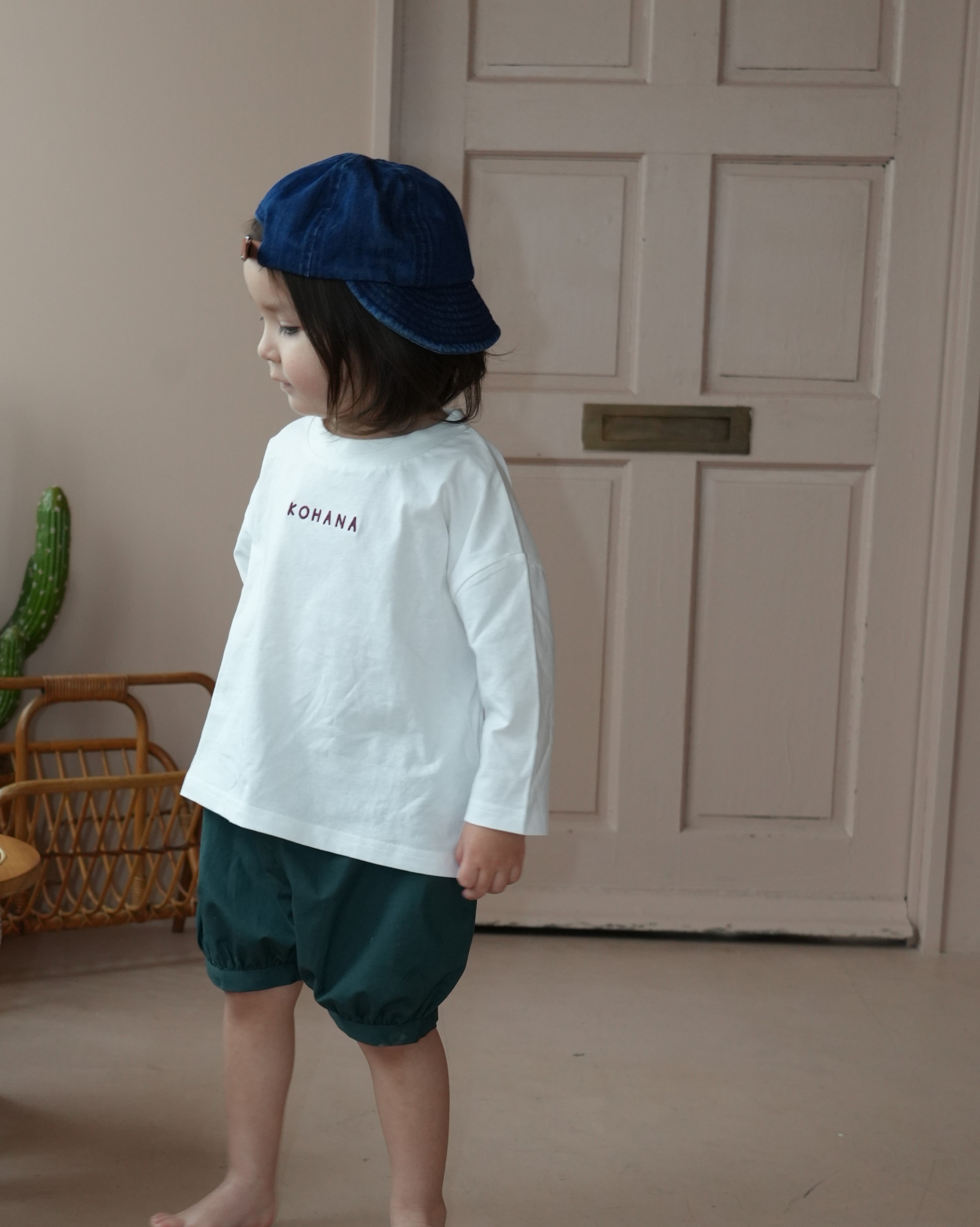 Floral Design 3/4 Sleeve T-Shirt (子供用) 【110138】【Resale】