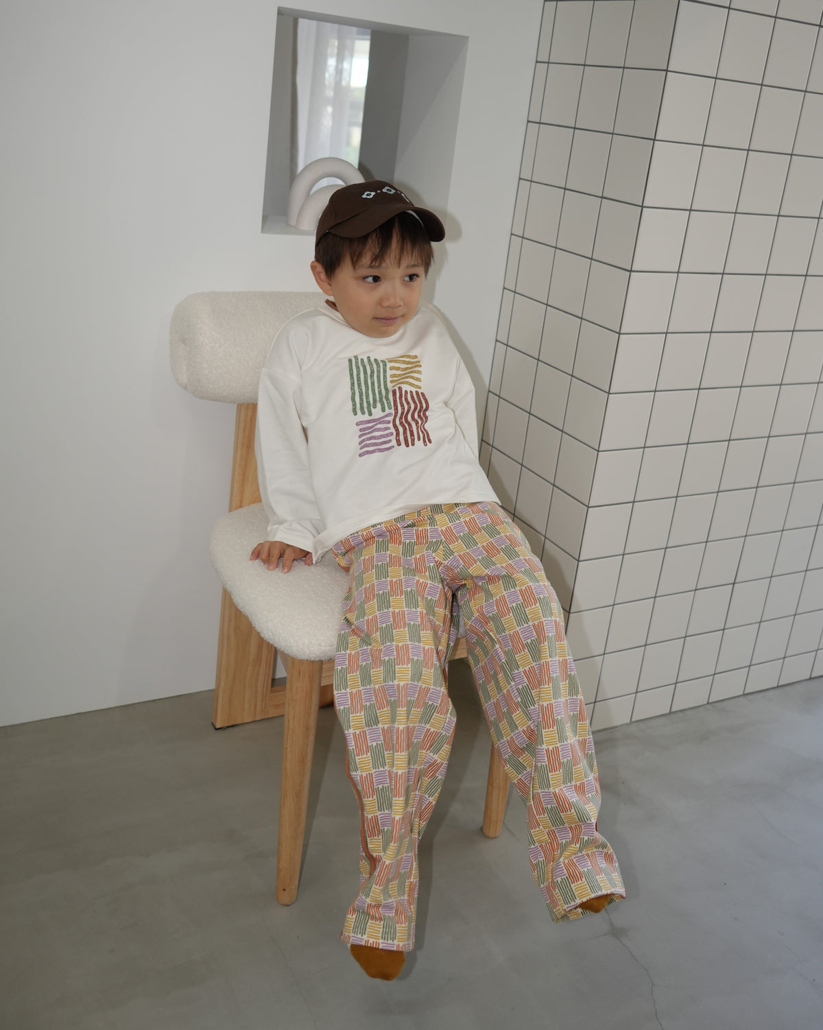 Hand-Drawn Stripe Baggy Pants【110348】
