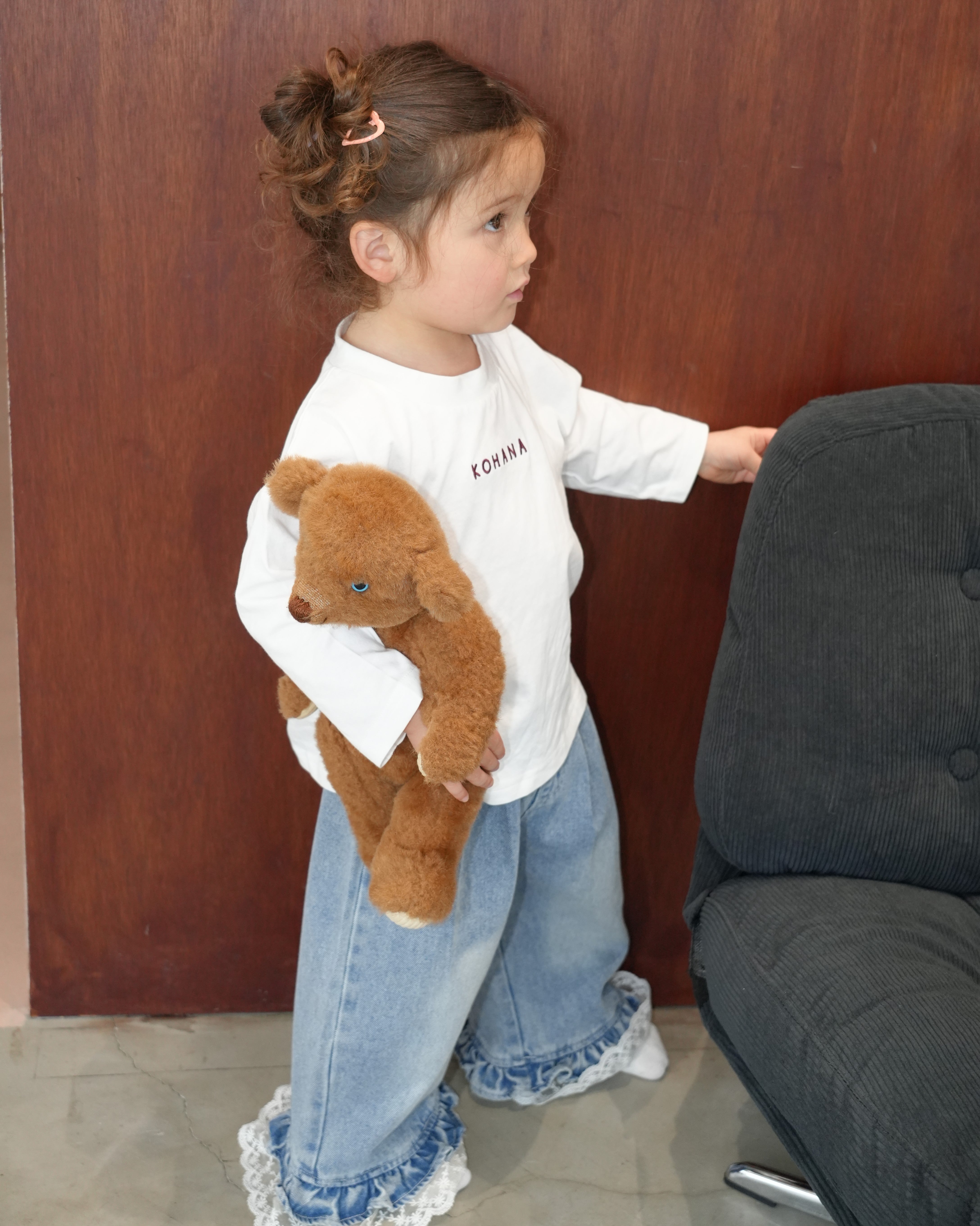 Floral Design 3/4 Sleeve T-Shirt (kodomo) 【110138】