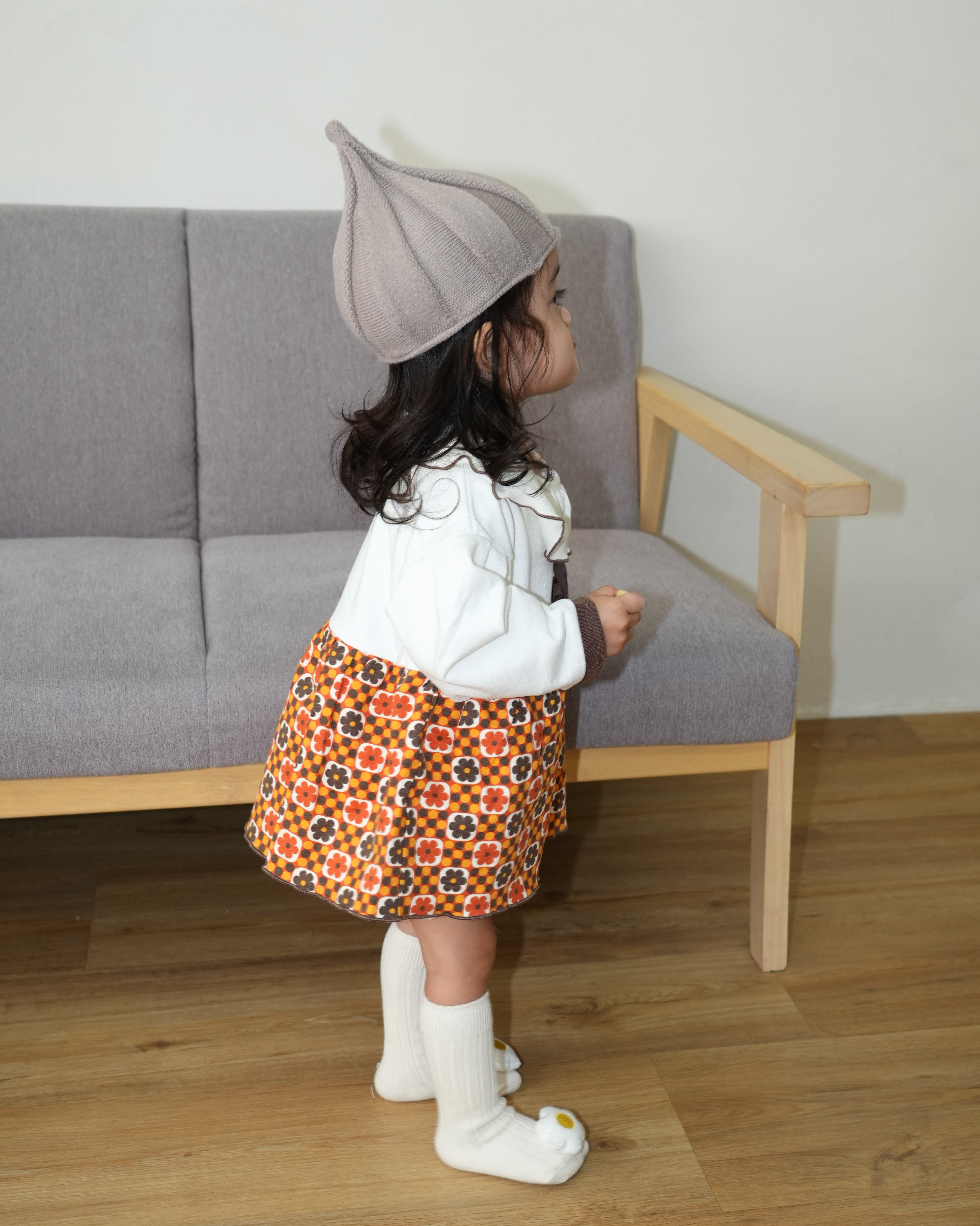 Retro Dot Flower Skirt Rompers【110304】