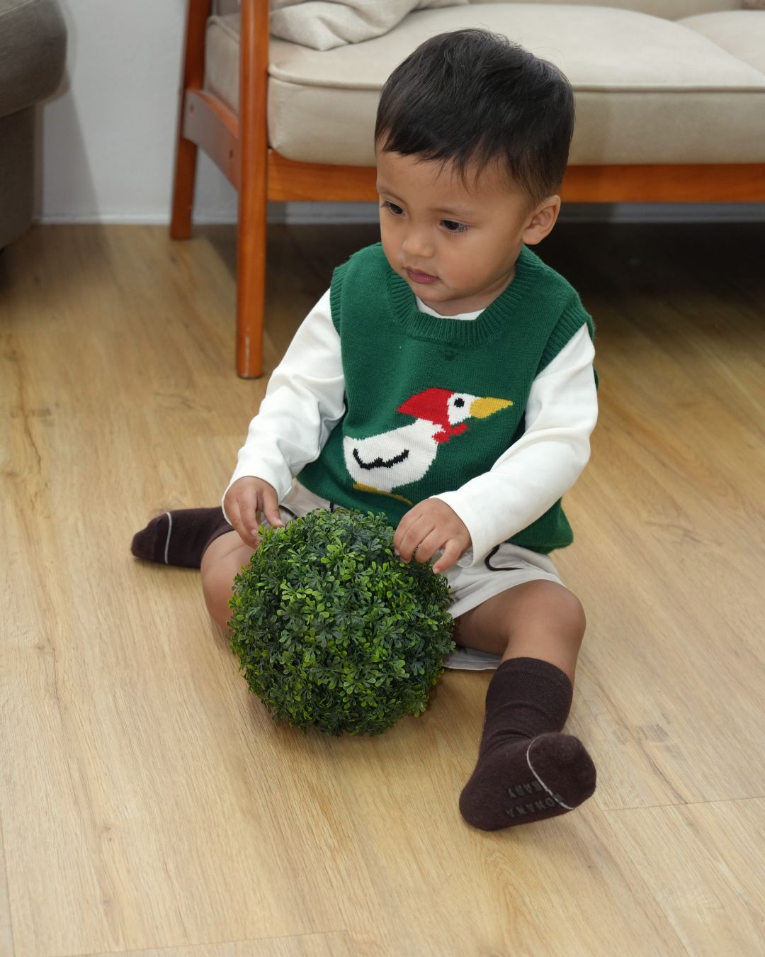 Duck Knit Vest【110321】 (green)