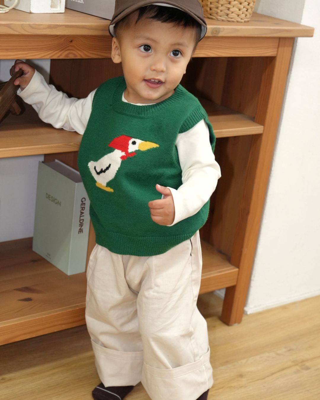 Duck Knit Vest【110321】 (green)