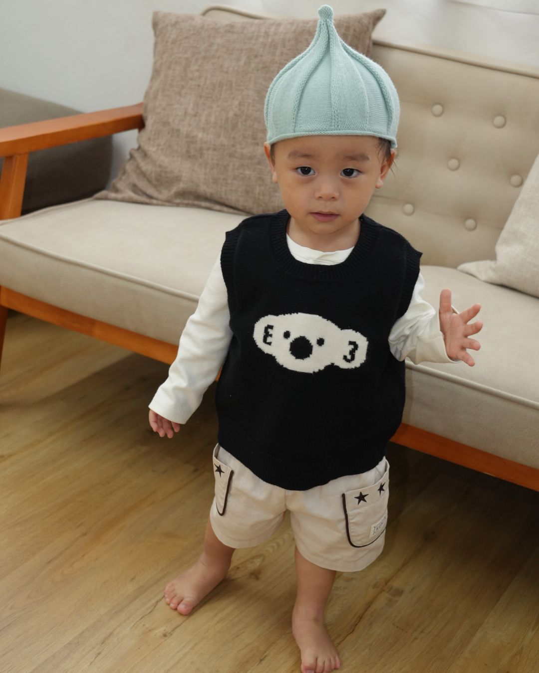Koala Knit Vest【110323】 (black)