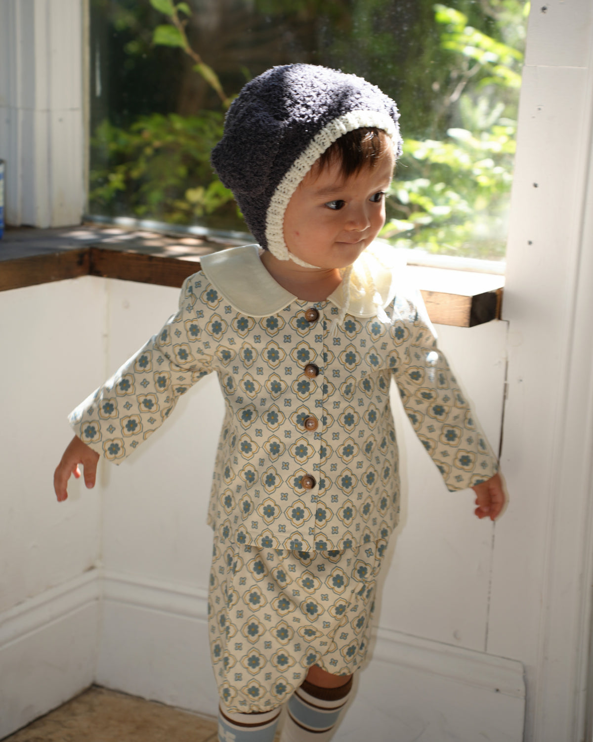 Vintage Tile Pattern Set Up【110507】 (blue)