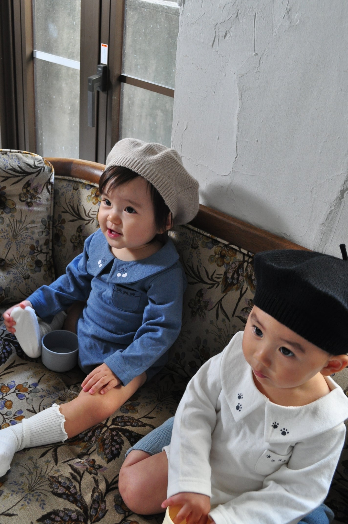 Design Collar Rompers【110121】(blue)