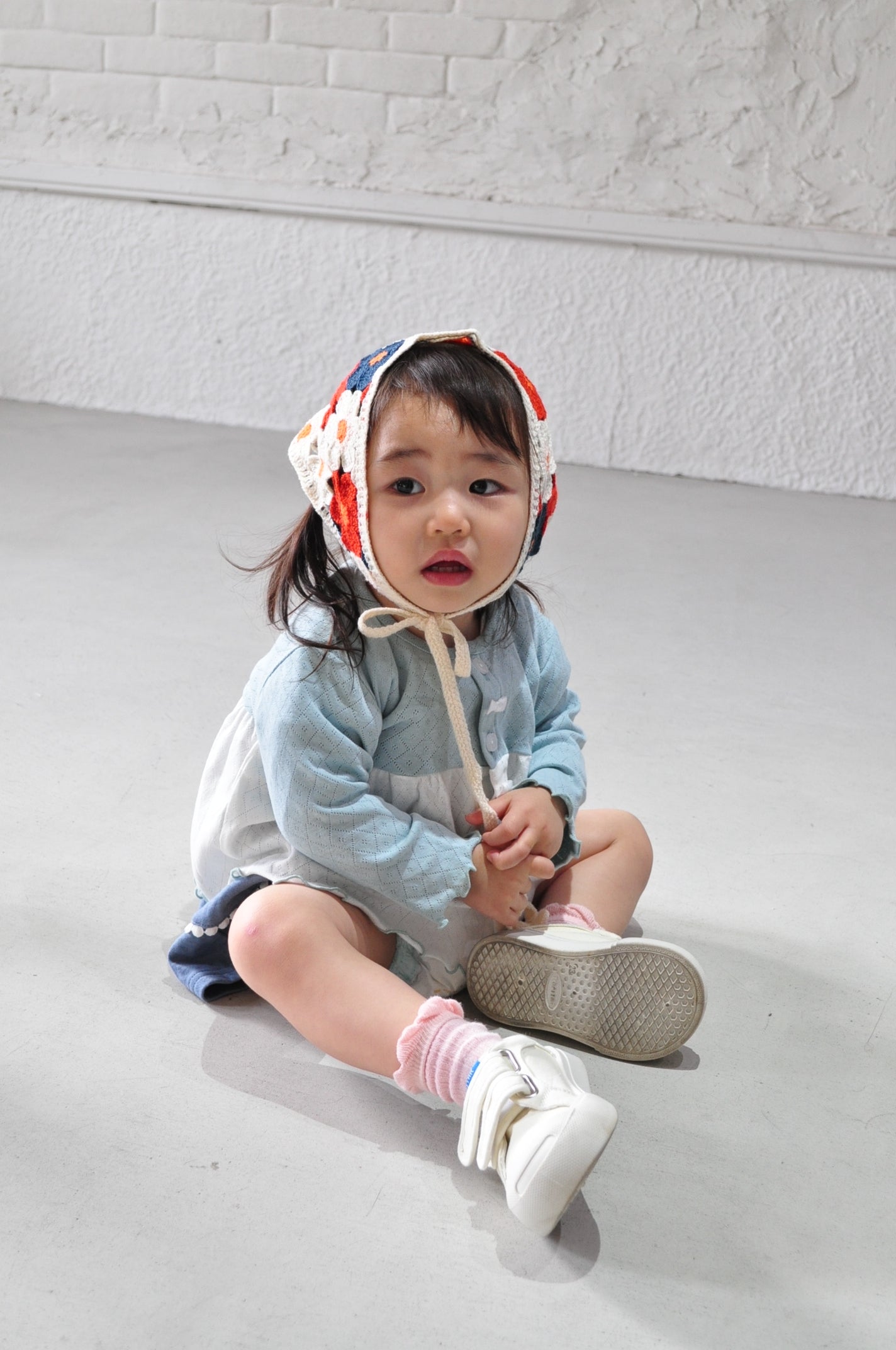 Eyelet Bicolor Cardigan【110130】 (green)