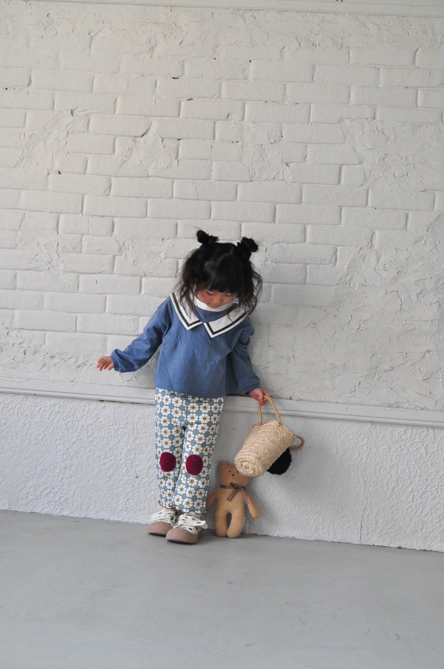 Sailor Collar Volume Sleeve Top【110124】(blue)