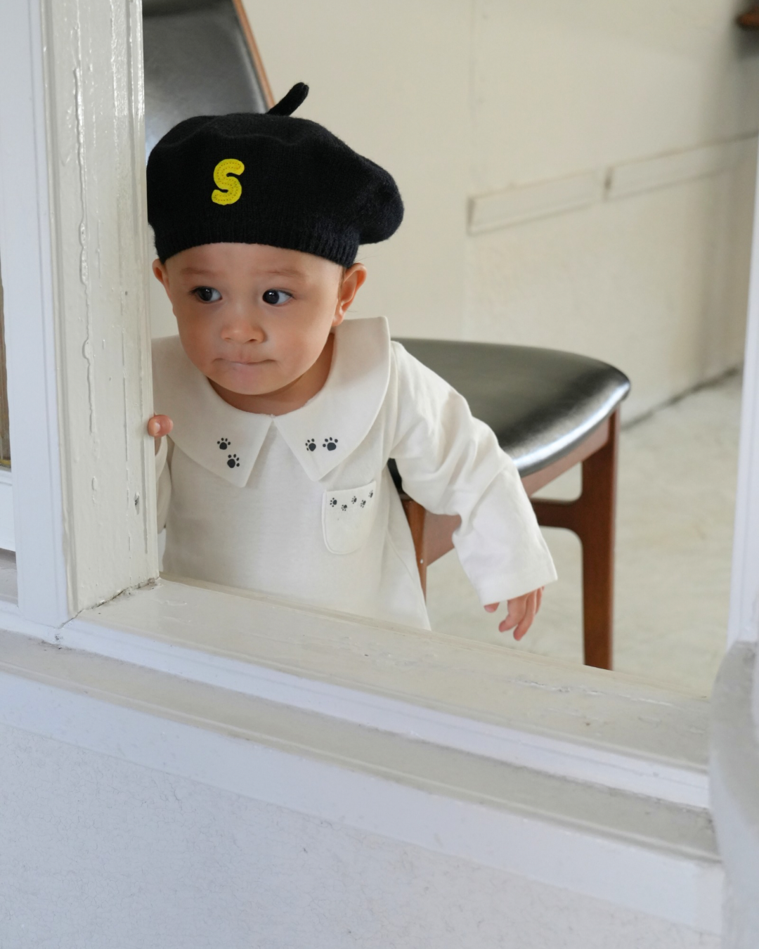 Design Collar Rompers【110121】(white)