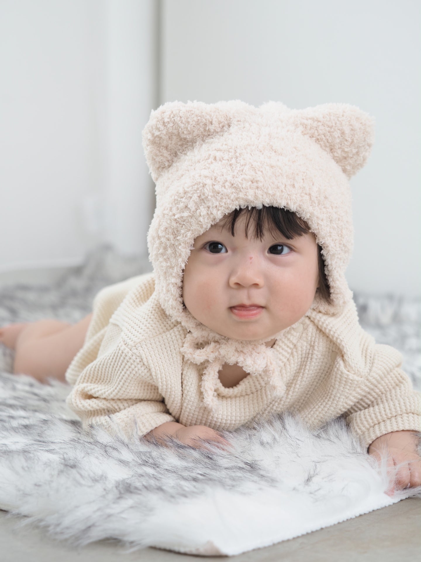 【KOHANA MADE01】waffle rompers -made in Japan-