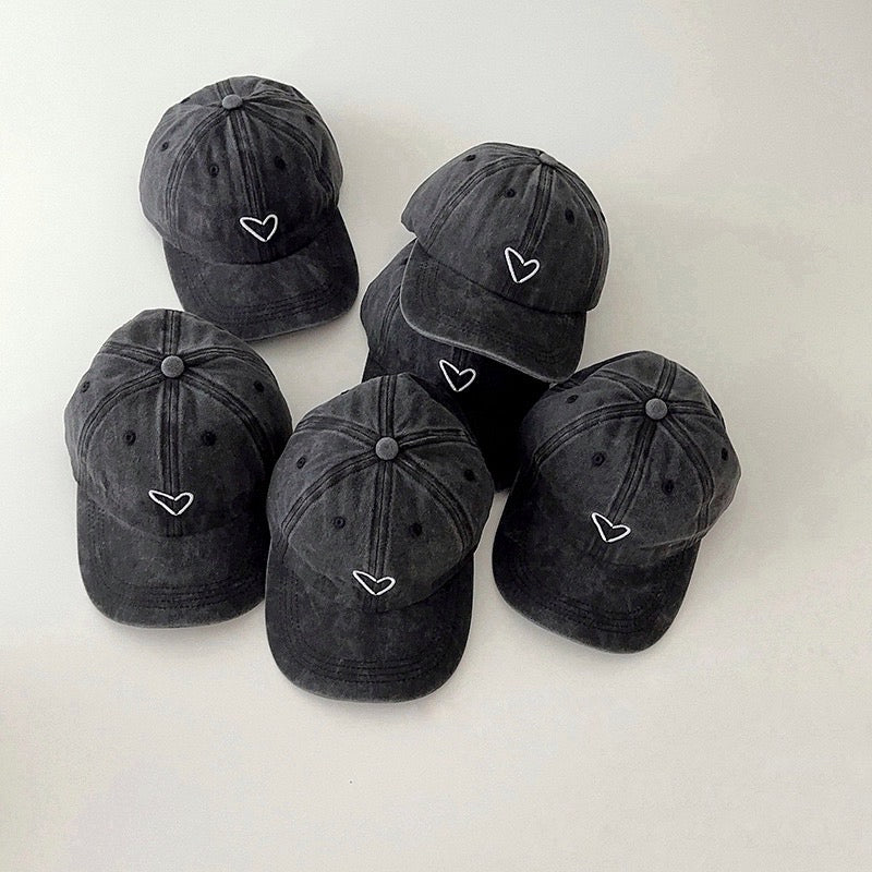 (予約商品)デニムハートキャップ(親子)【A225】