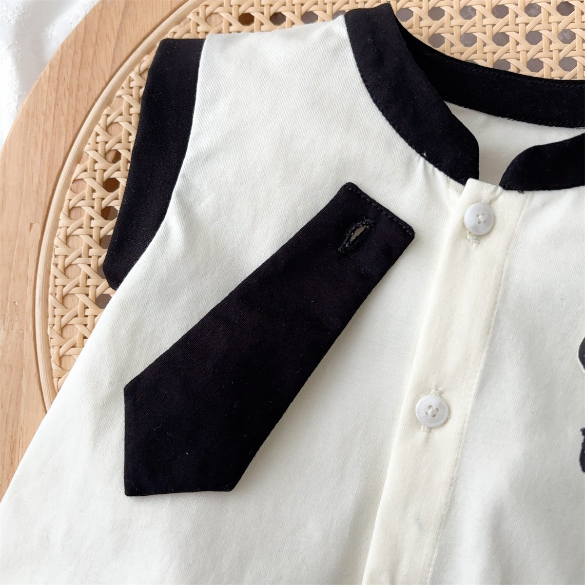 タイ付きわんわんロンパース【N3498】