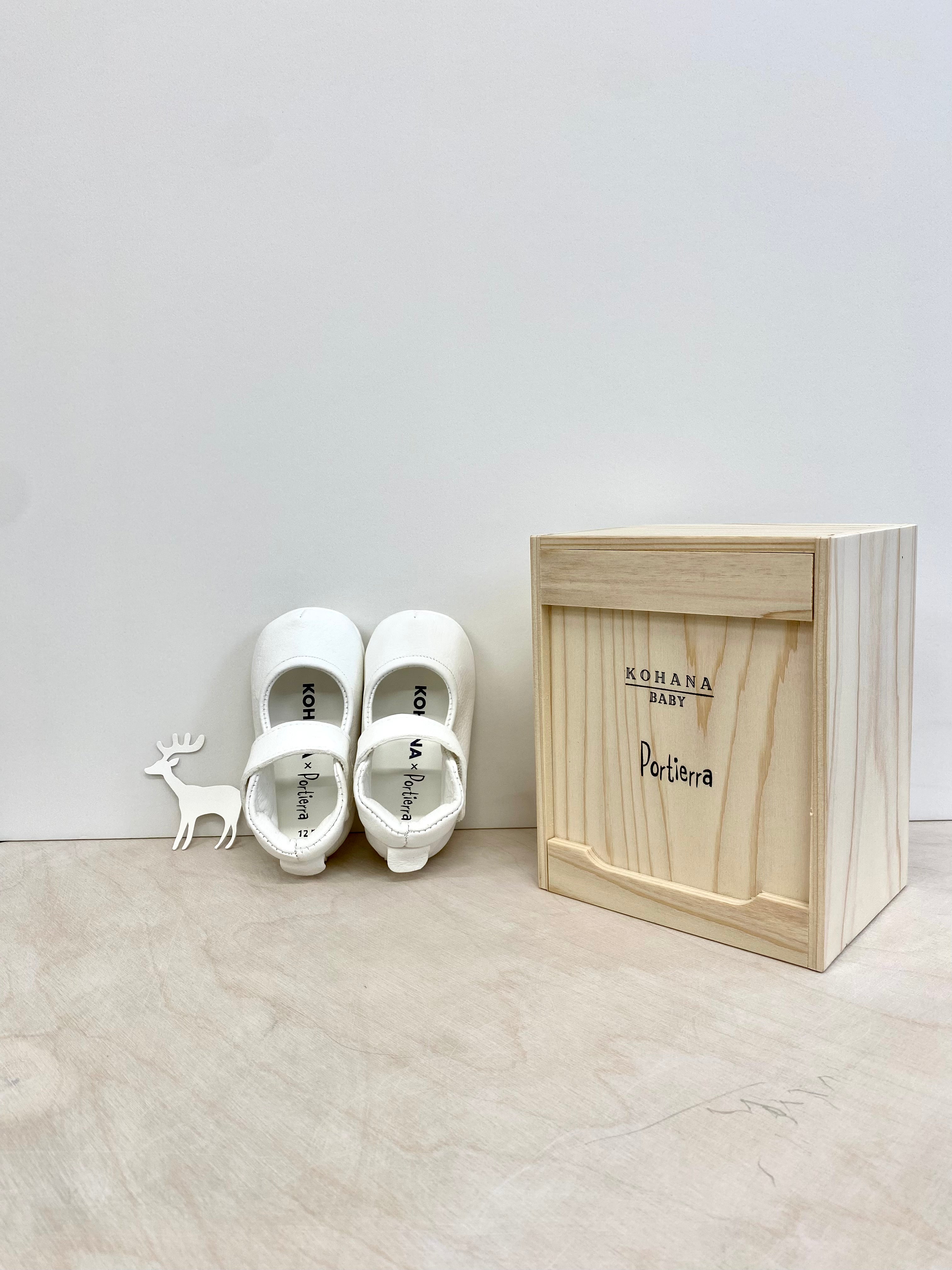 【KOHANA×Portierra07】Deer Leather first shoes/strap -made in Japan-