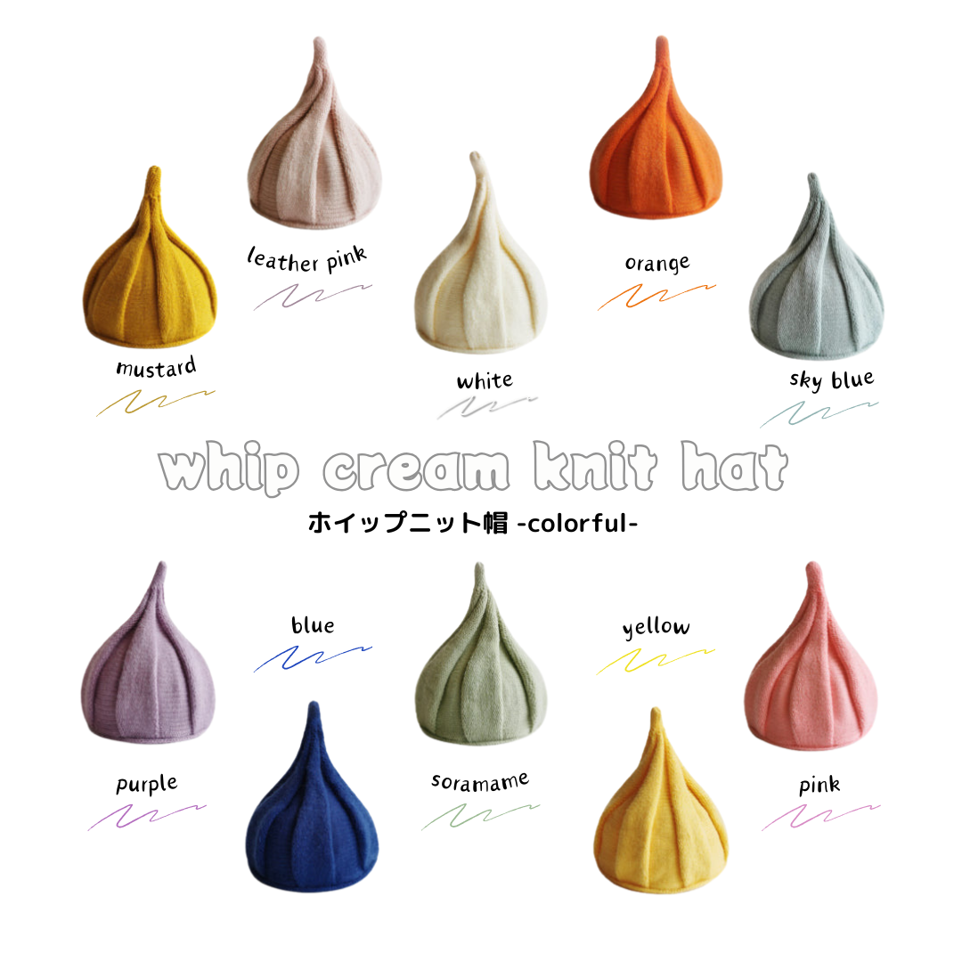 (予約商品)ホイップニット帽(colorful)【A279】