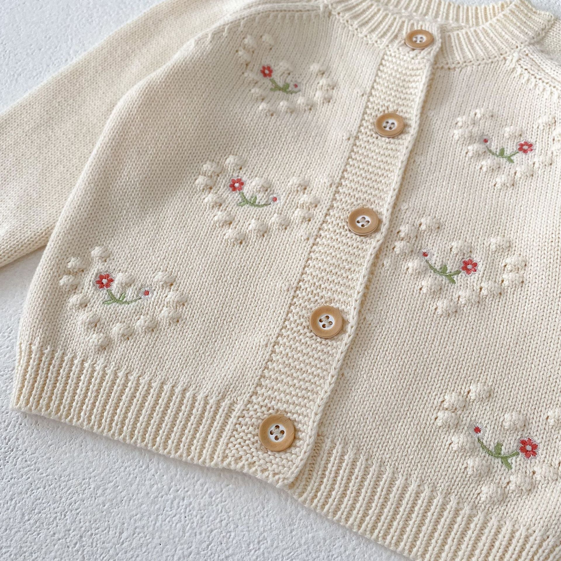 (予約商品)ポンポンハートニットカーディガン/サロペット【N3458】