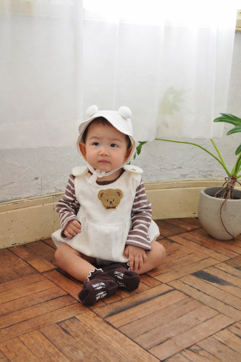 Bear Pile Salopette【150007】(ivory)