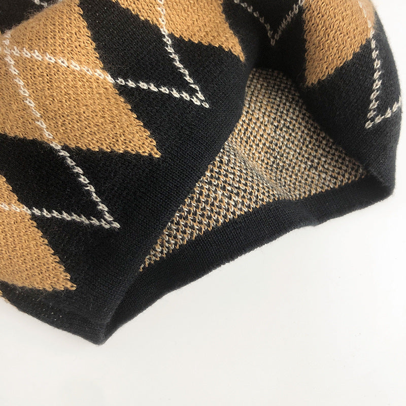 (予約商品)アーガイルチェックニットセットアップ【K216】