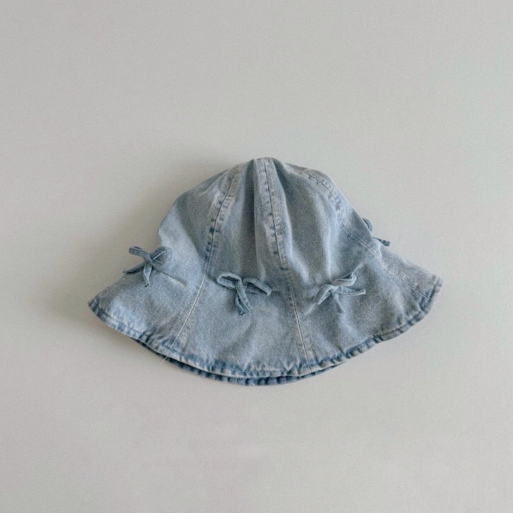 (予約商品)リボンデニムハット【A266】