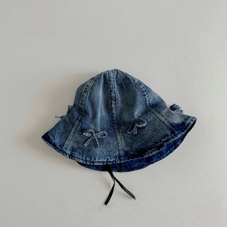 (予約商品)リボンデニムハット【A266】