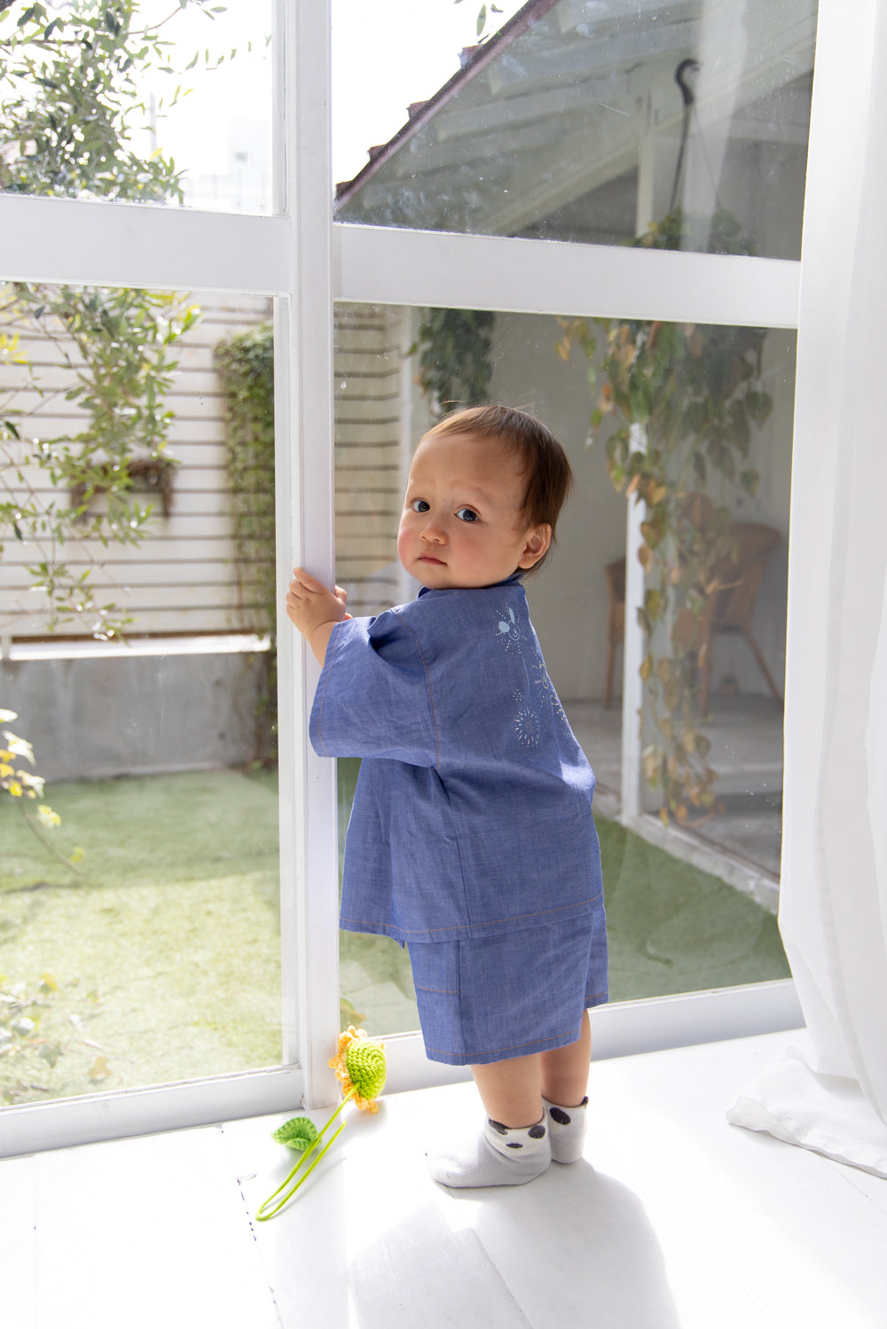 アニマル花火ダンガリー甚平【110058】