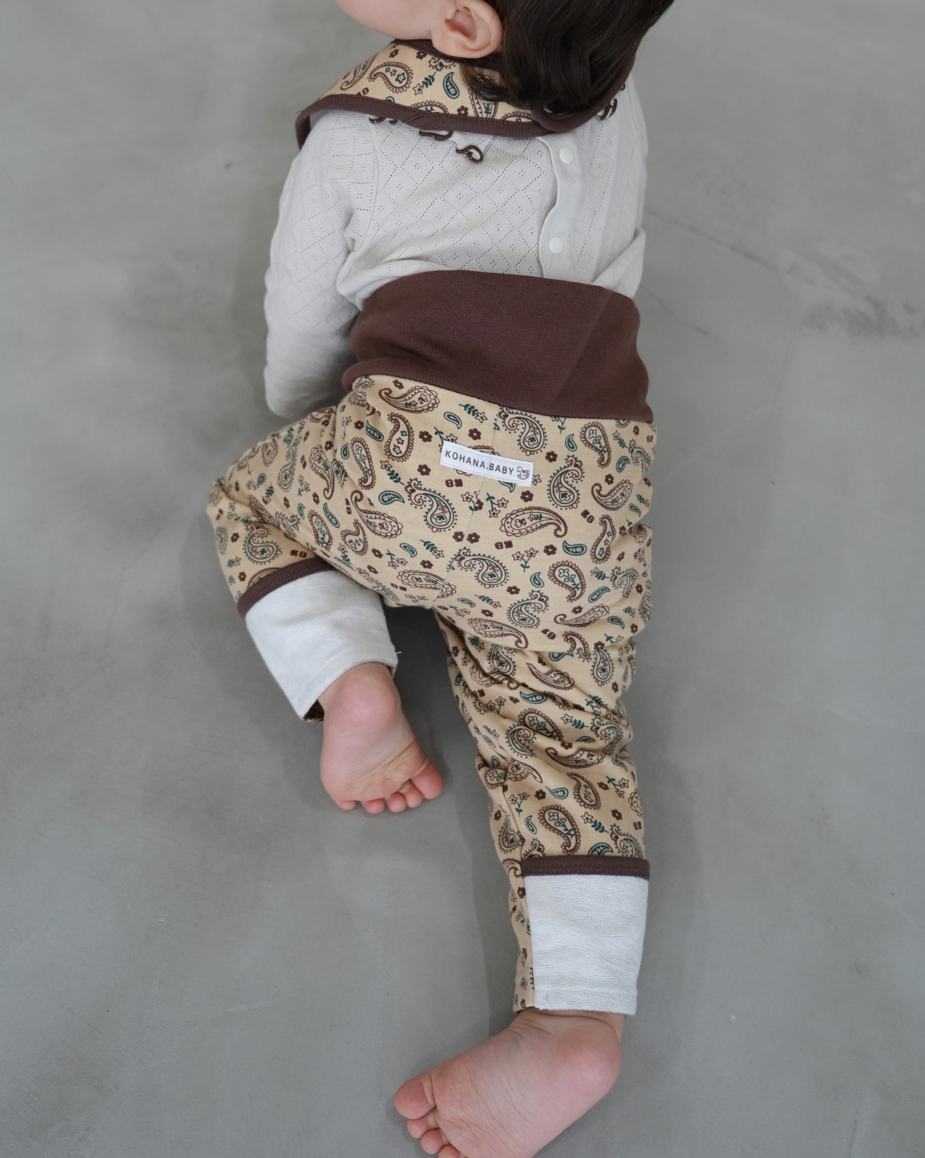 Floral Paisley Belly Band Tights【110336】