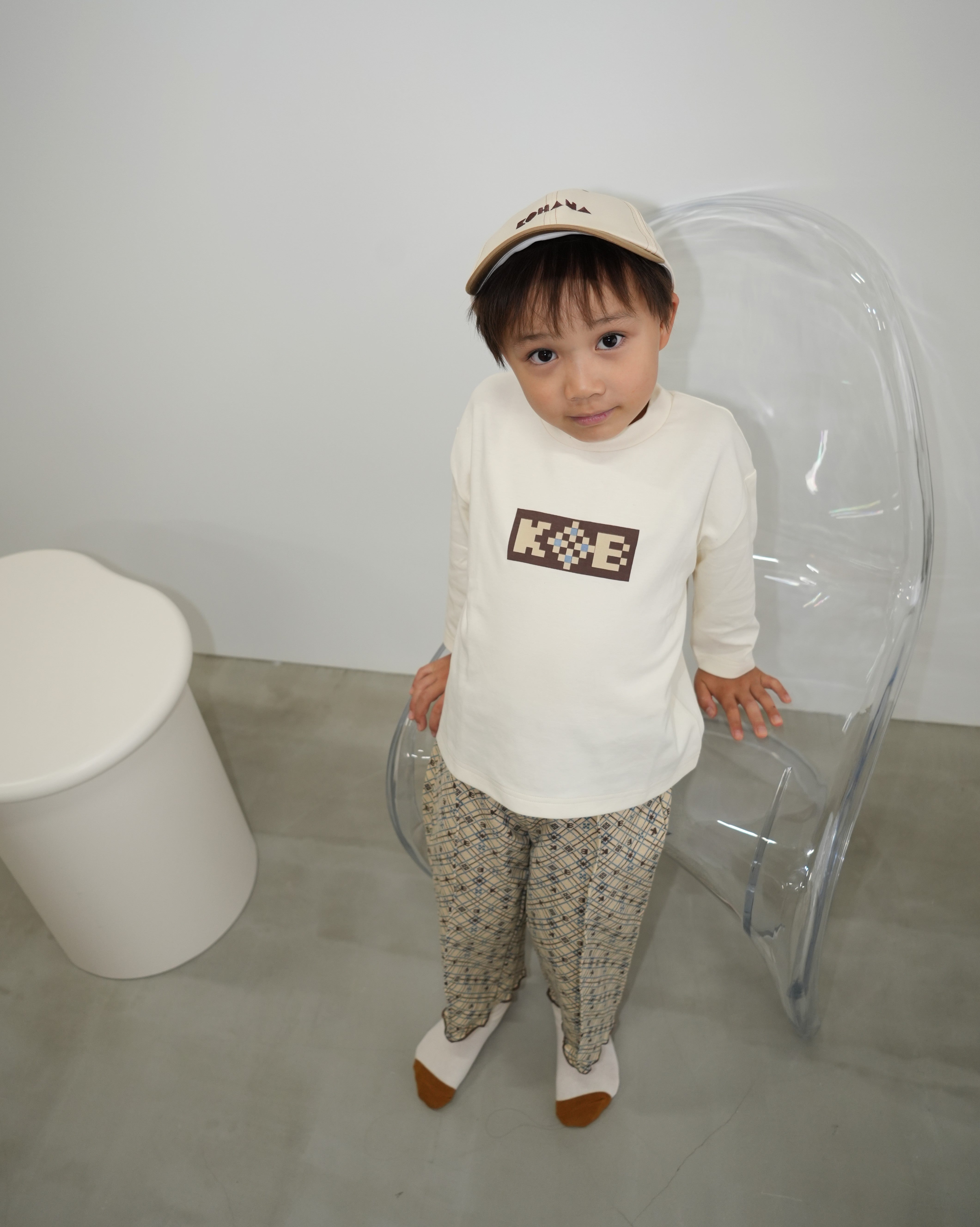 Pixel Art Logo 3/4 Sleeve Top【110317】