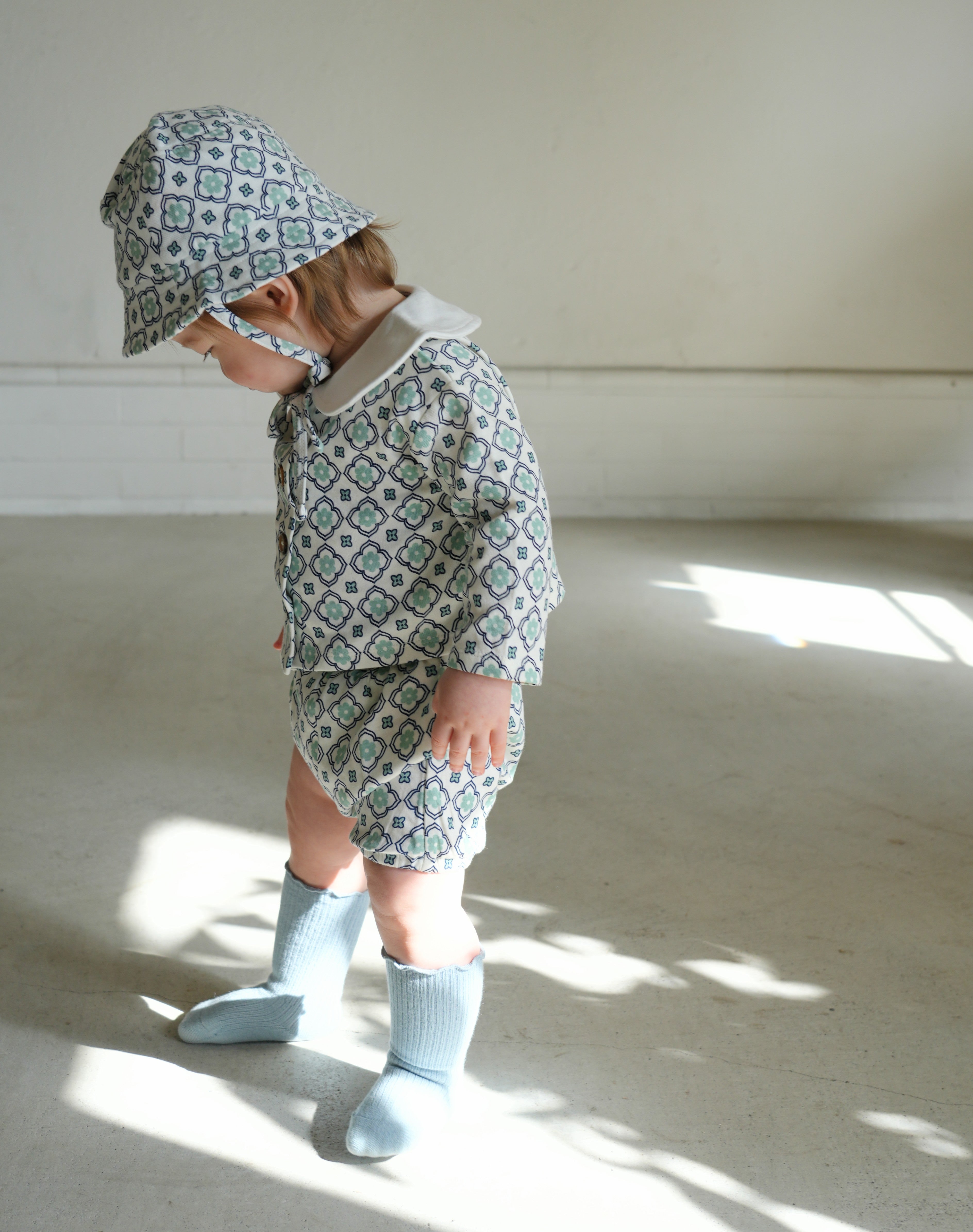 Vintage Tile Pattern Bucket Hat【110115】