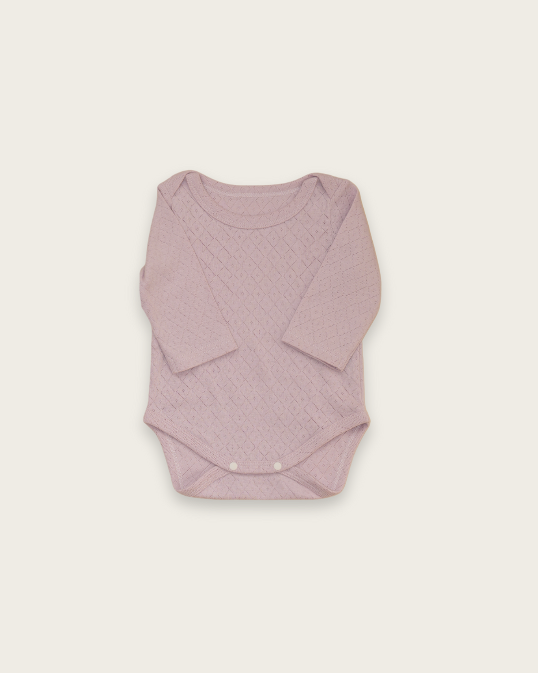 One Color Eyelet Fraise Rompers【110025】(pink)