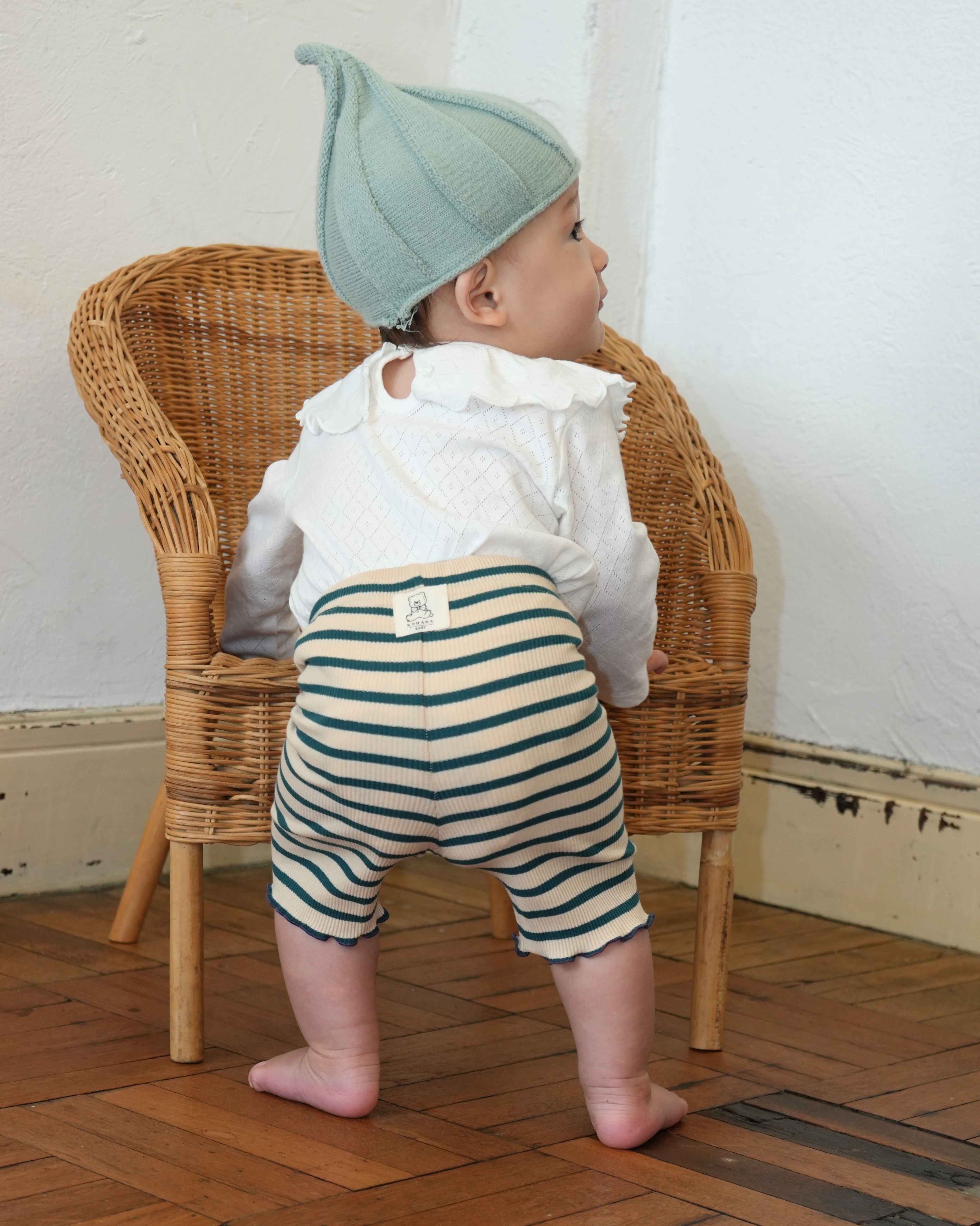 Striped Merrow Leggings【110203】(green)