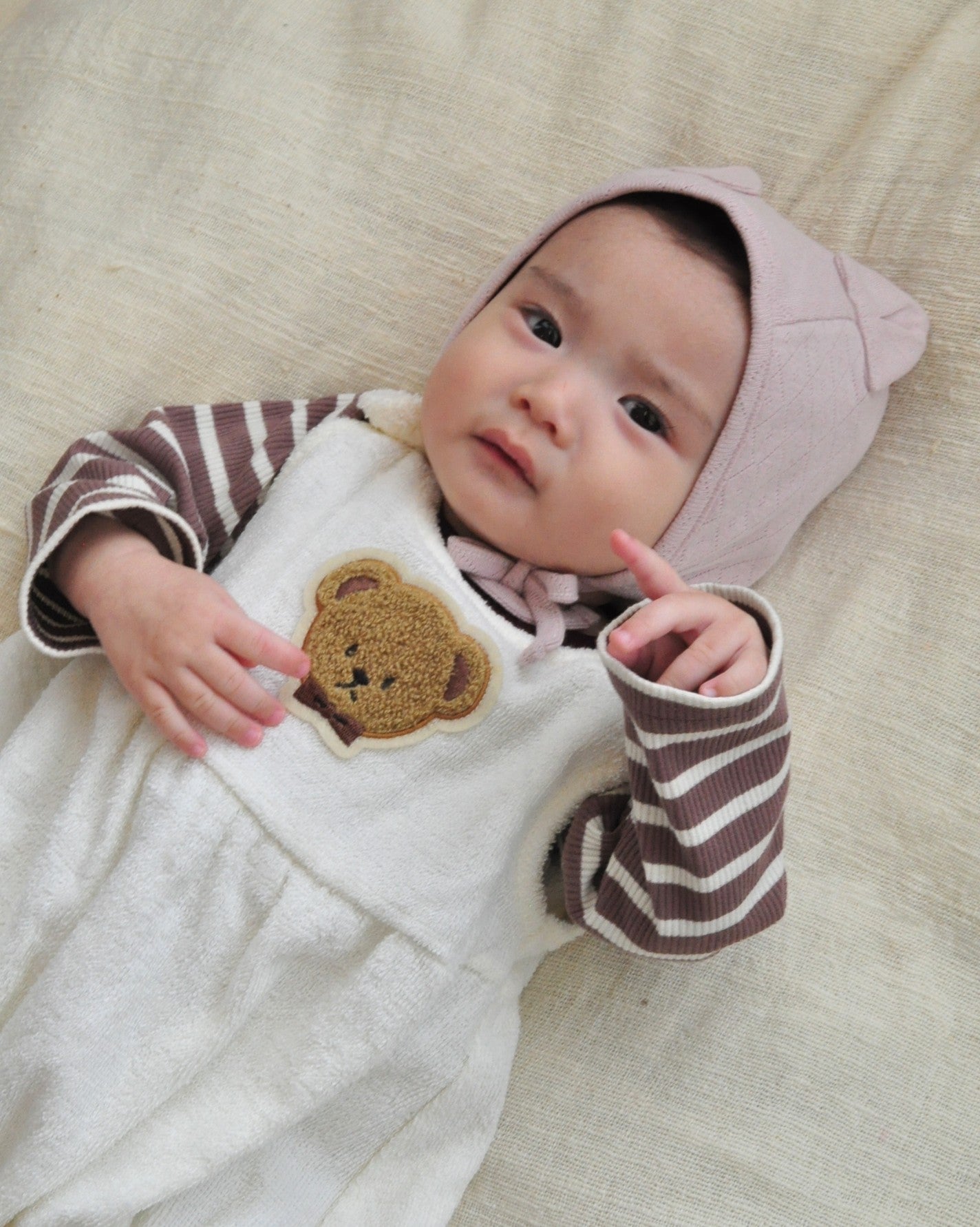 Striped Merrow Rompers【110204】(brown)