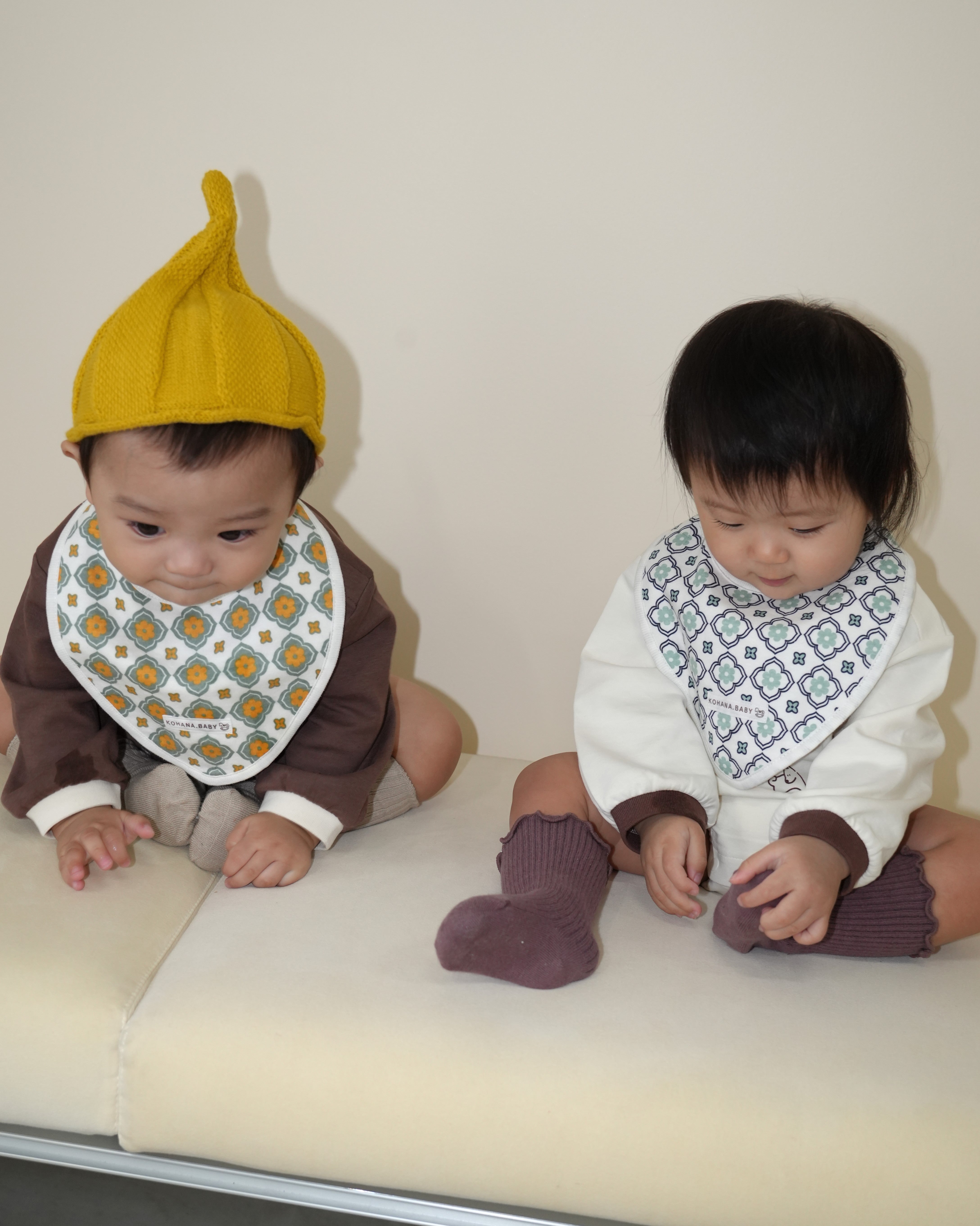 Vintage Tile Pattern Bib【110114】 (green)
