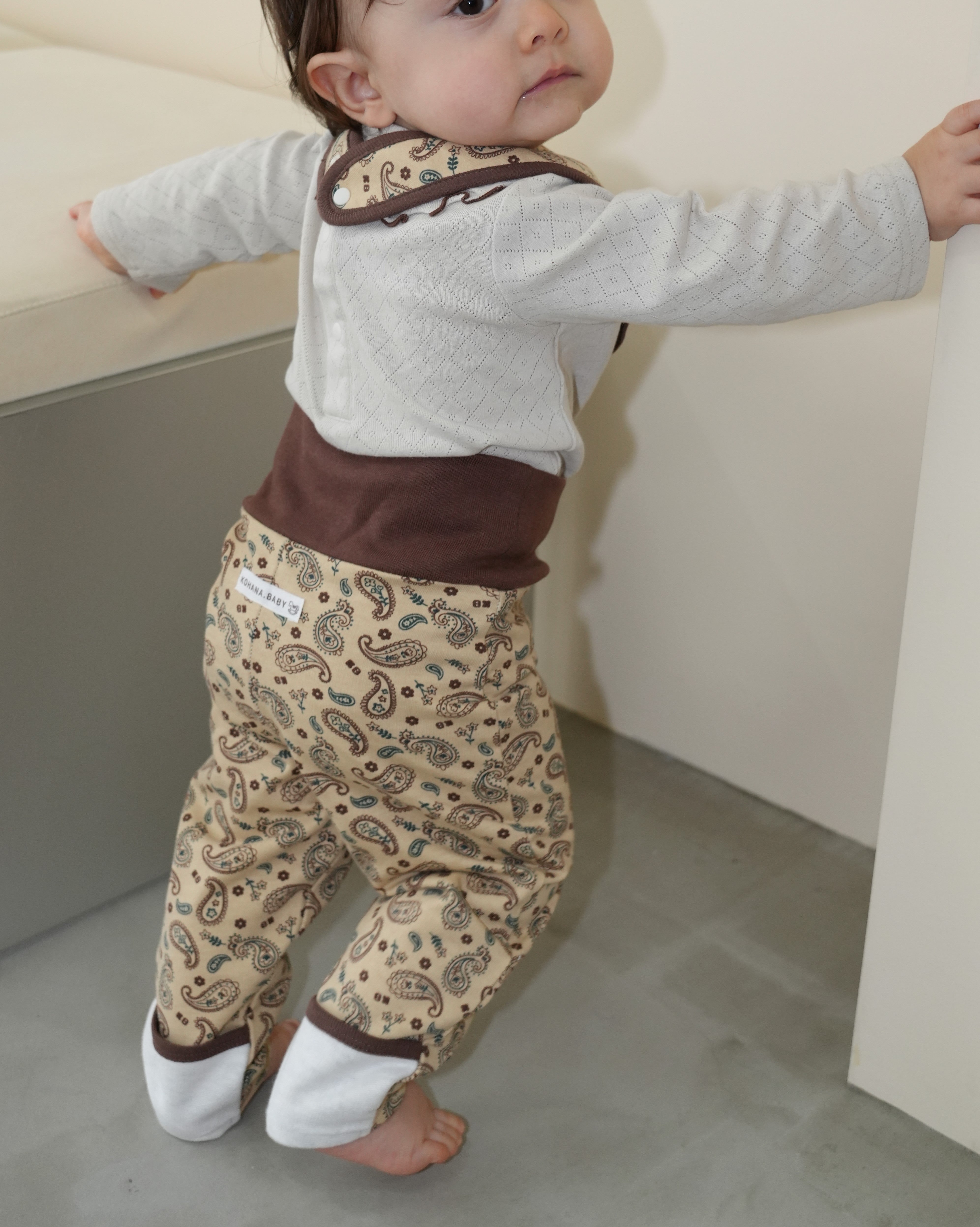 Floral Paisley Belly Band Tights【110336】
