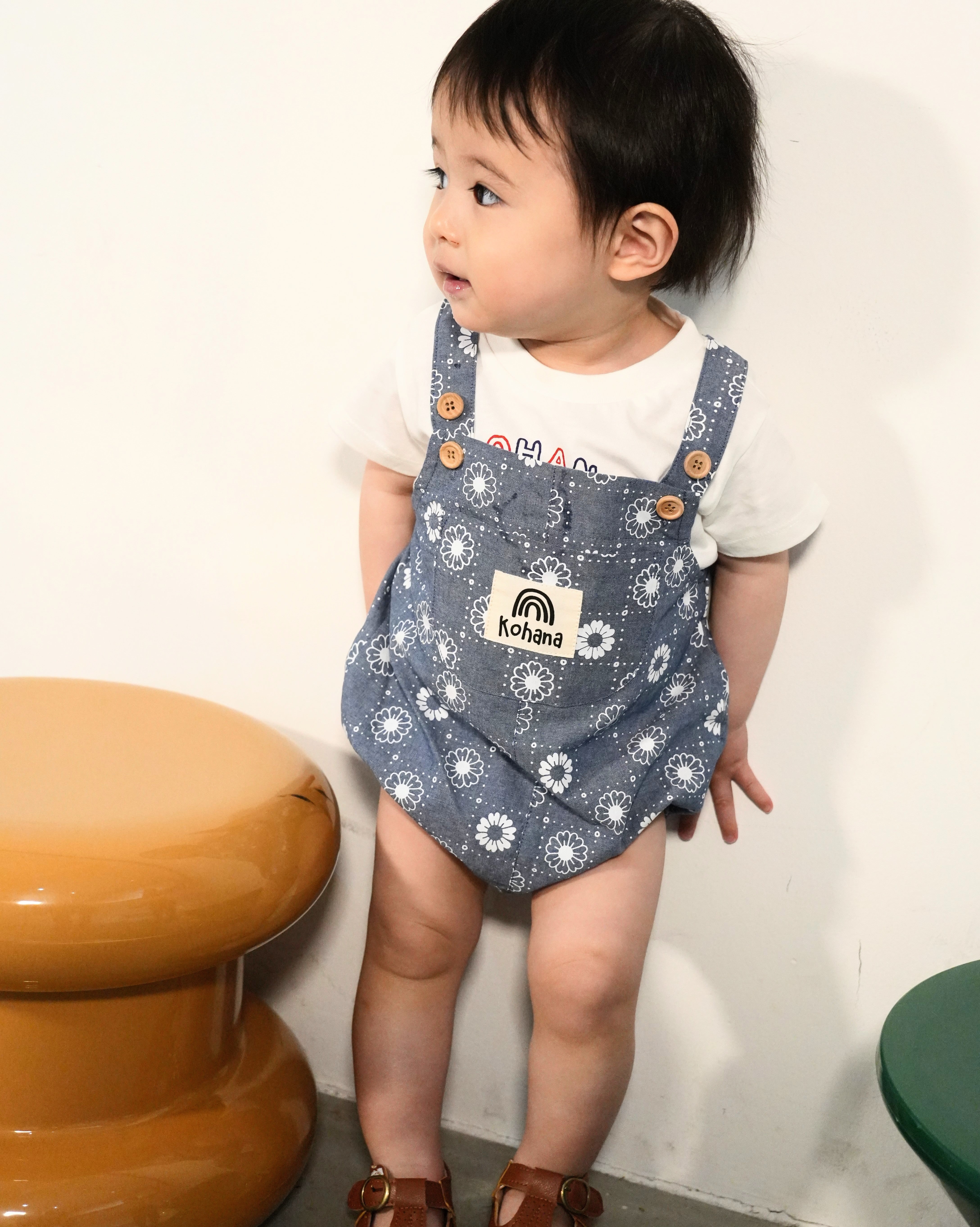 Daisy Denim Rompers【110211】
