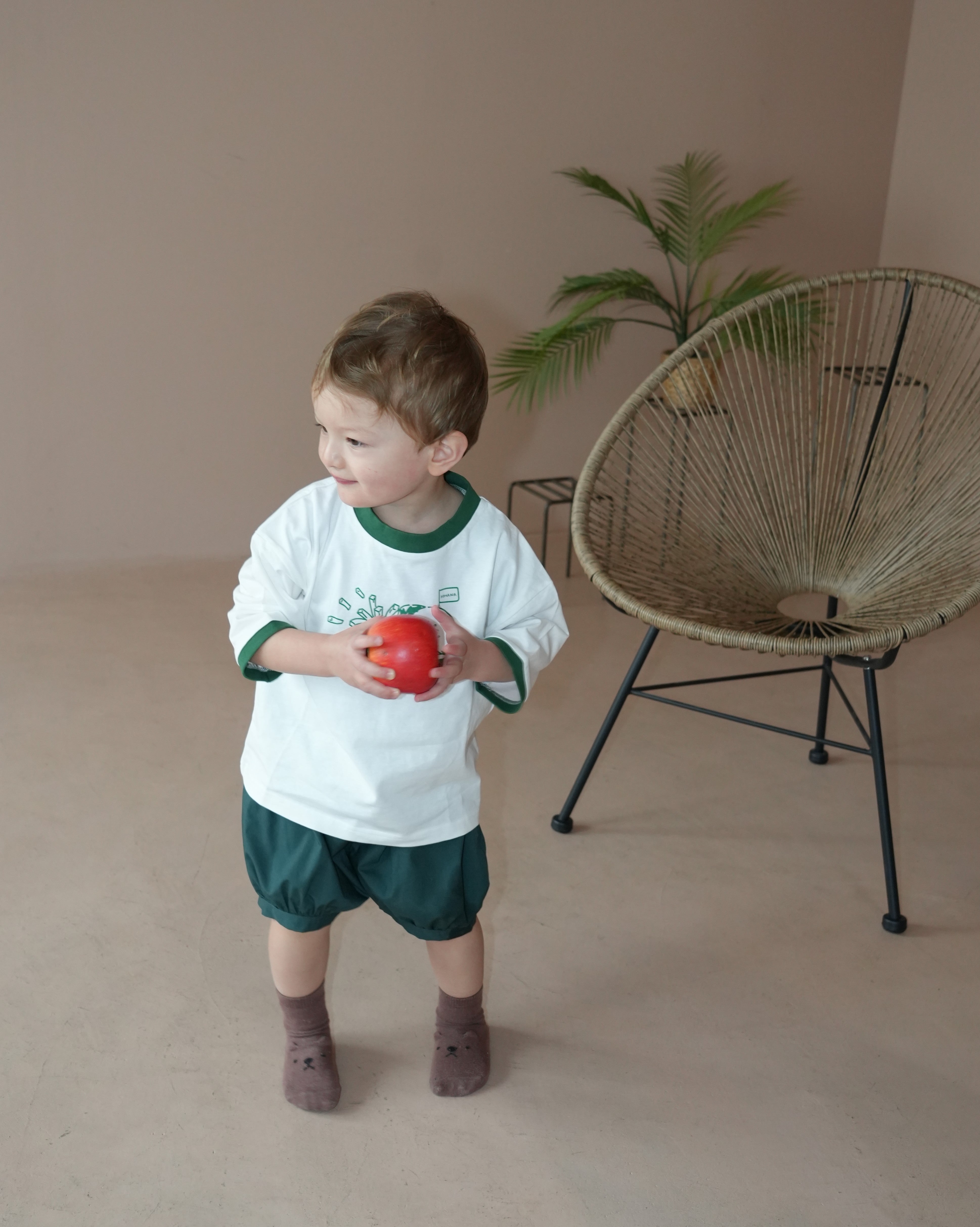 Hamburger Dog Ringer T-Shirt【110135】 (green)