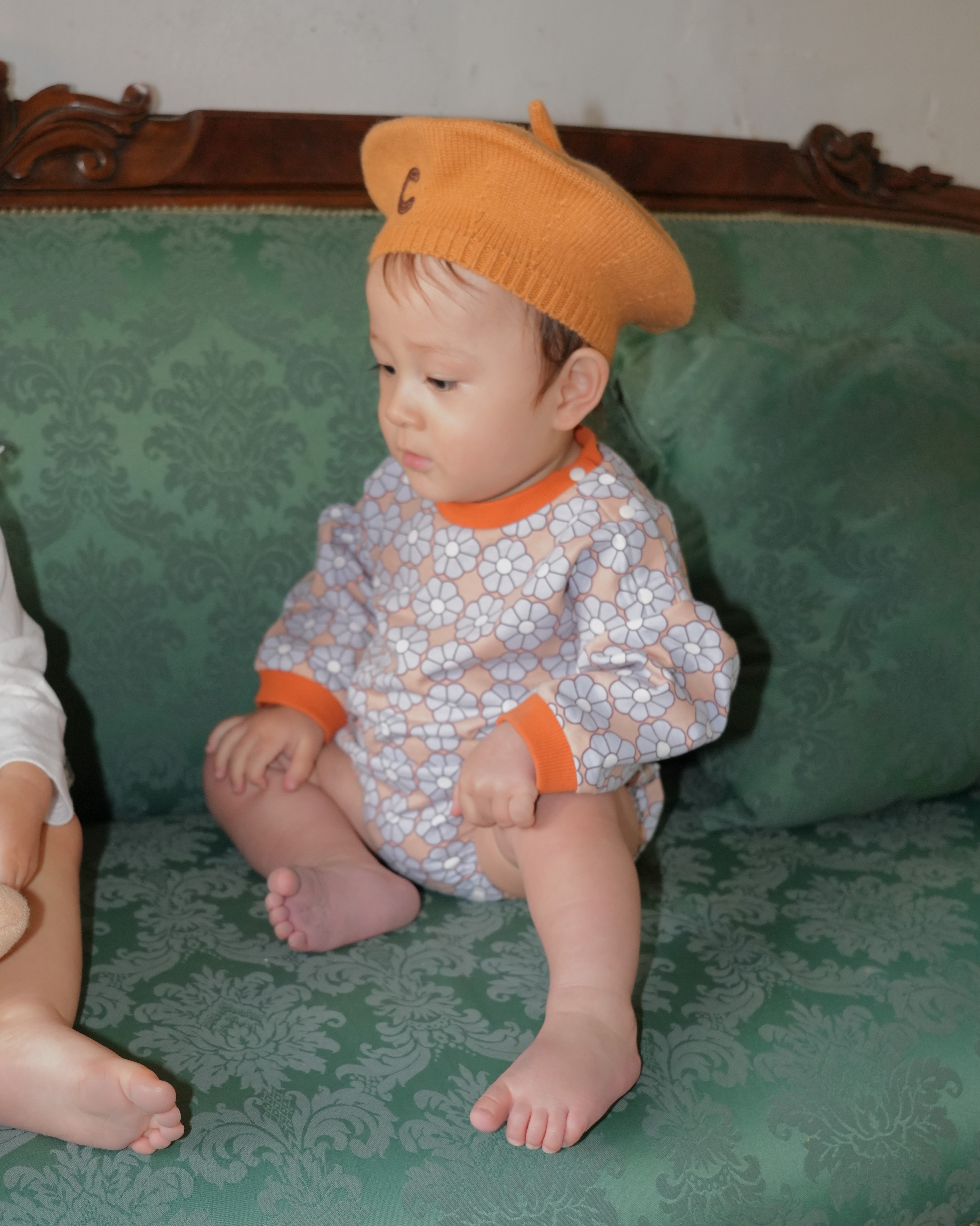 Retro Daisy Pattern Rompers【110116】(BROWN)