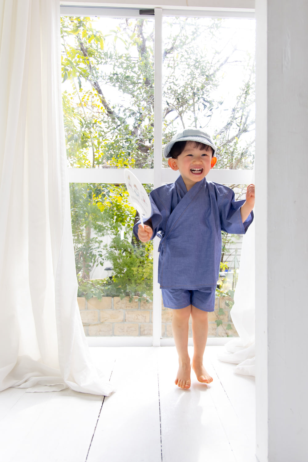 アニマル花火ダンガリー甚平【110058】